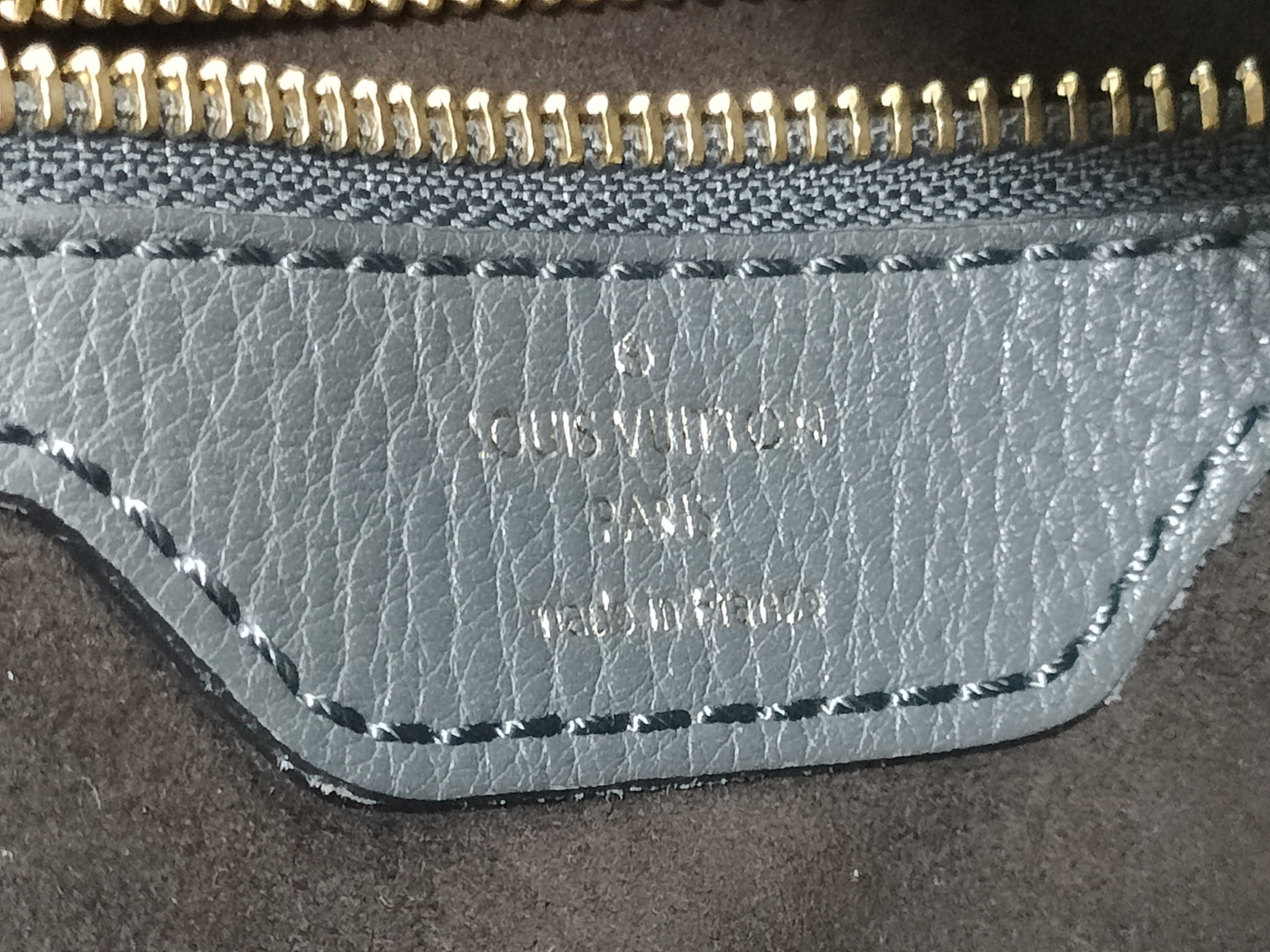 Mahina L M93121 Taupe Monogram Perforated Leather Shoulder Bag — view 9
