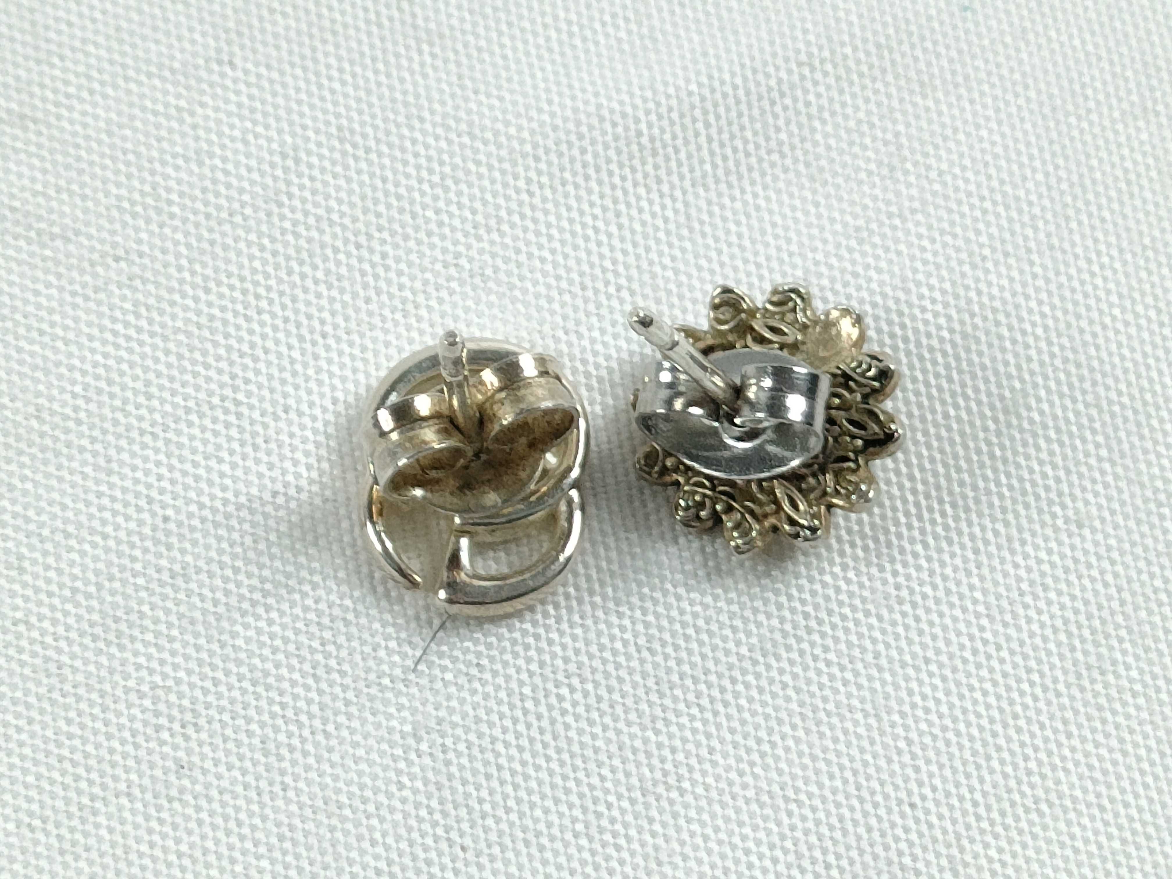 Marmont Flower Double G Silver 925 Earrings — view 2