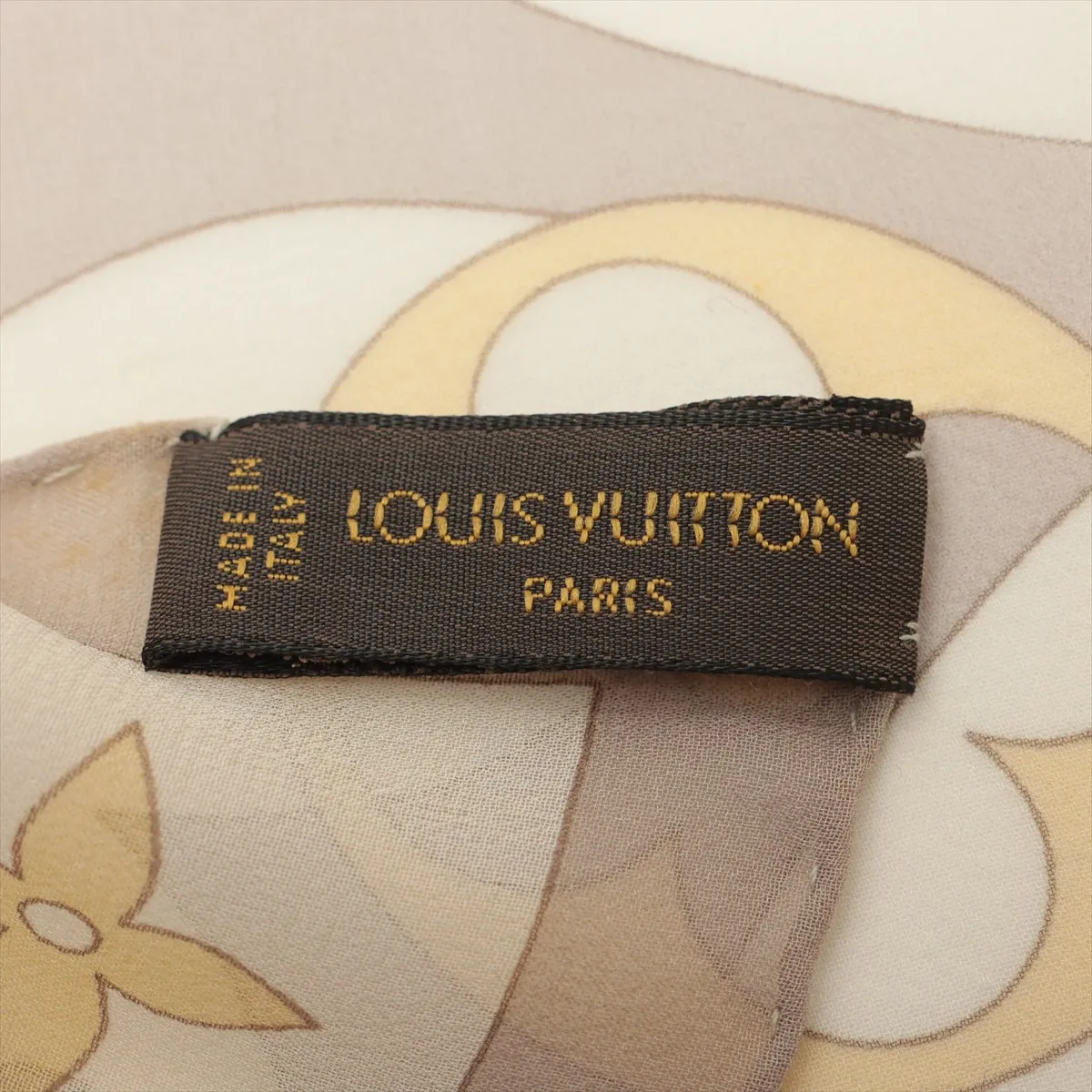 silk scarf, beige, with — view 6
