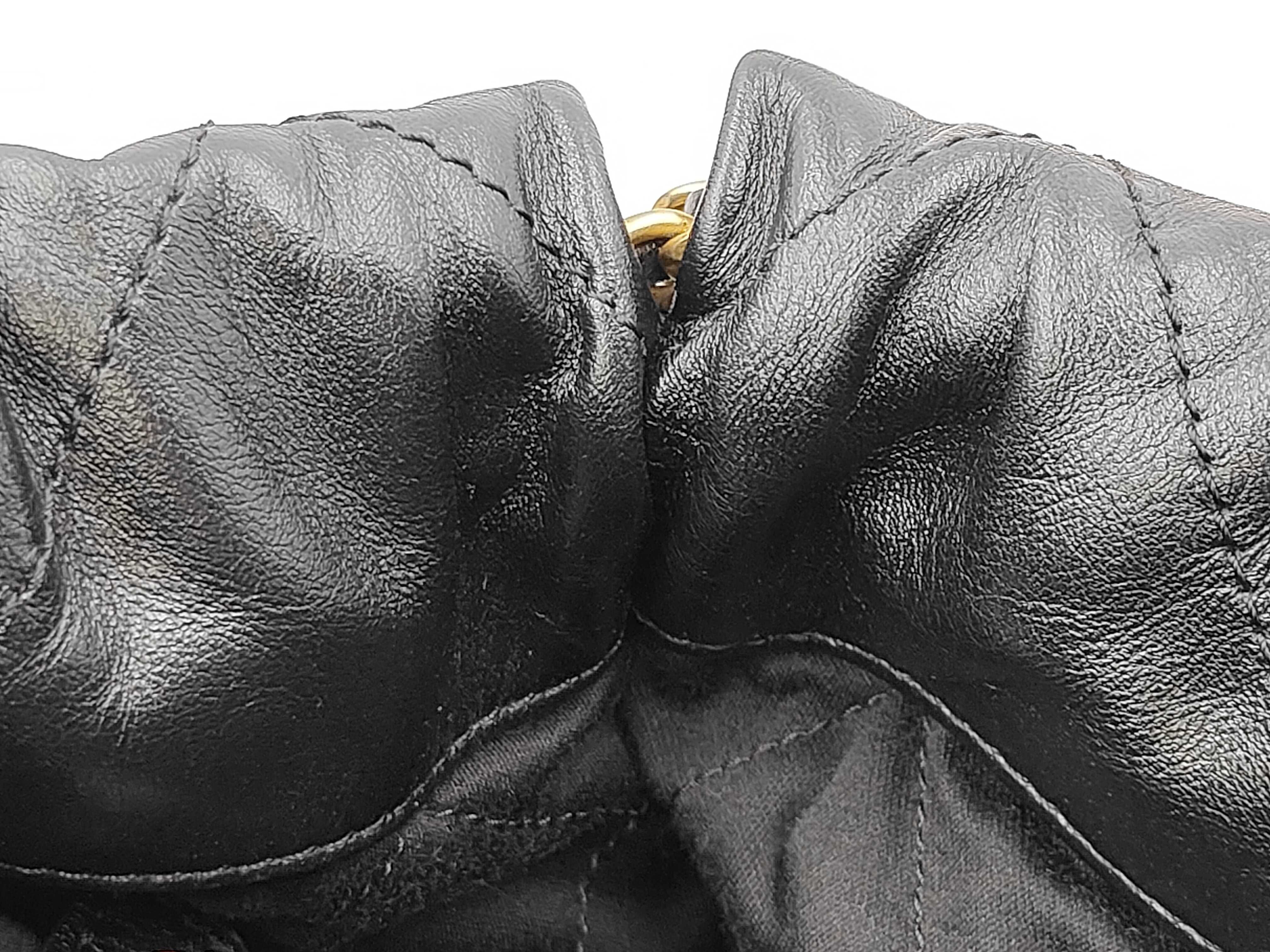 22 Medium Random Serial Number Lambskin Black Gold Bag — view 8