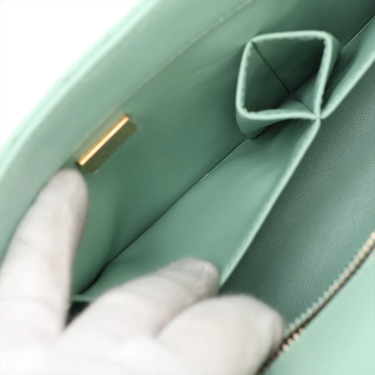 Coco Handle 29 S Caviar Skin 2-Way Handbag, Top Handle, Green, Gold Hardware, LGEA46X5, Random Plate, A92991 — view 12