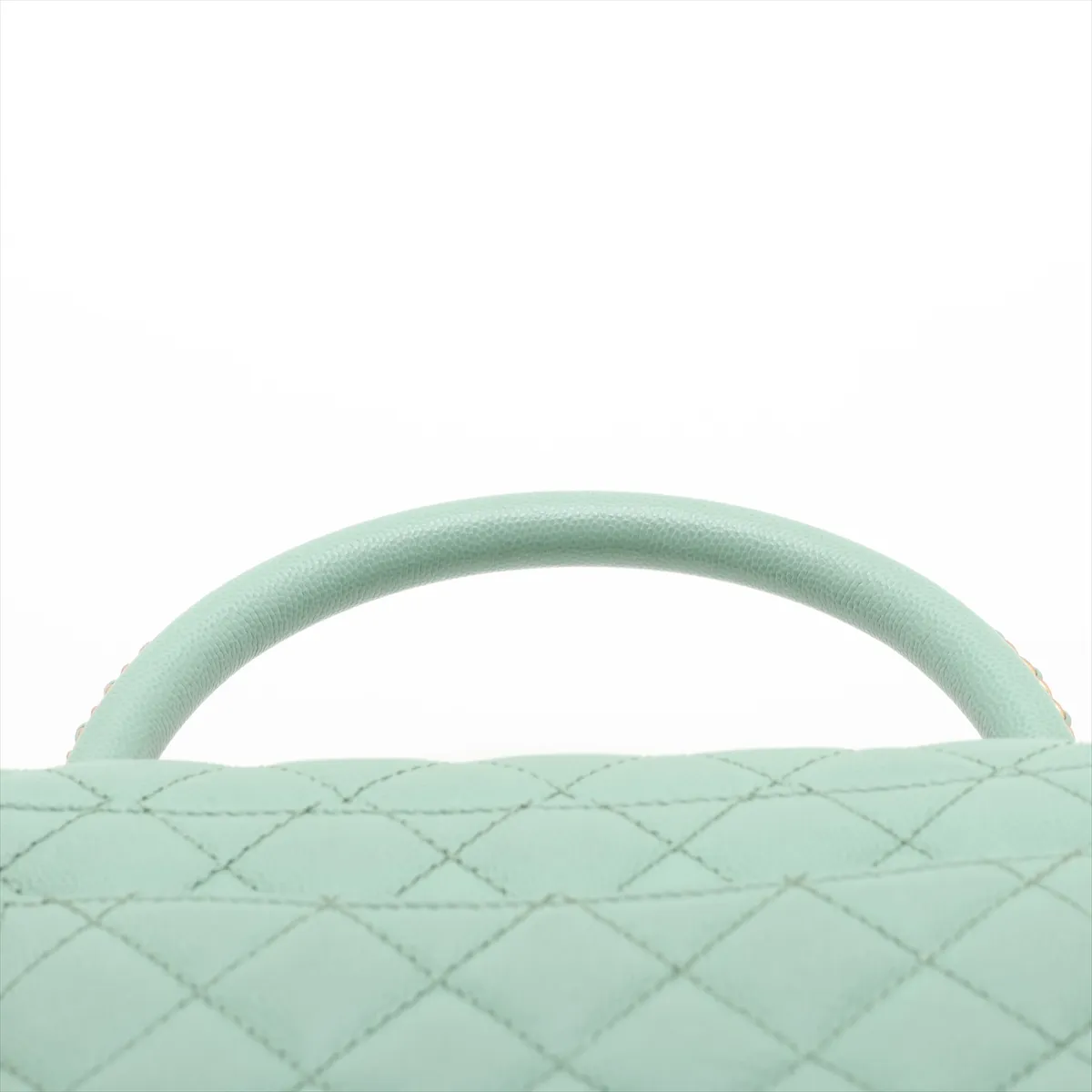 Coco Handle 29 S Caviar Skin 2-Way Handbag, Top Handle, Green, Gold Hardware, LGEA46X5, Random Plate, A92991 — view 6
