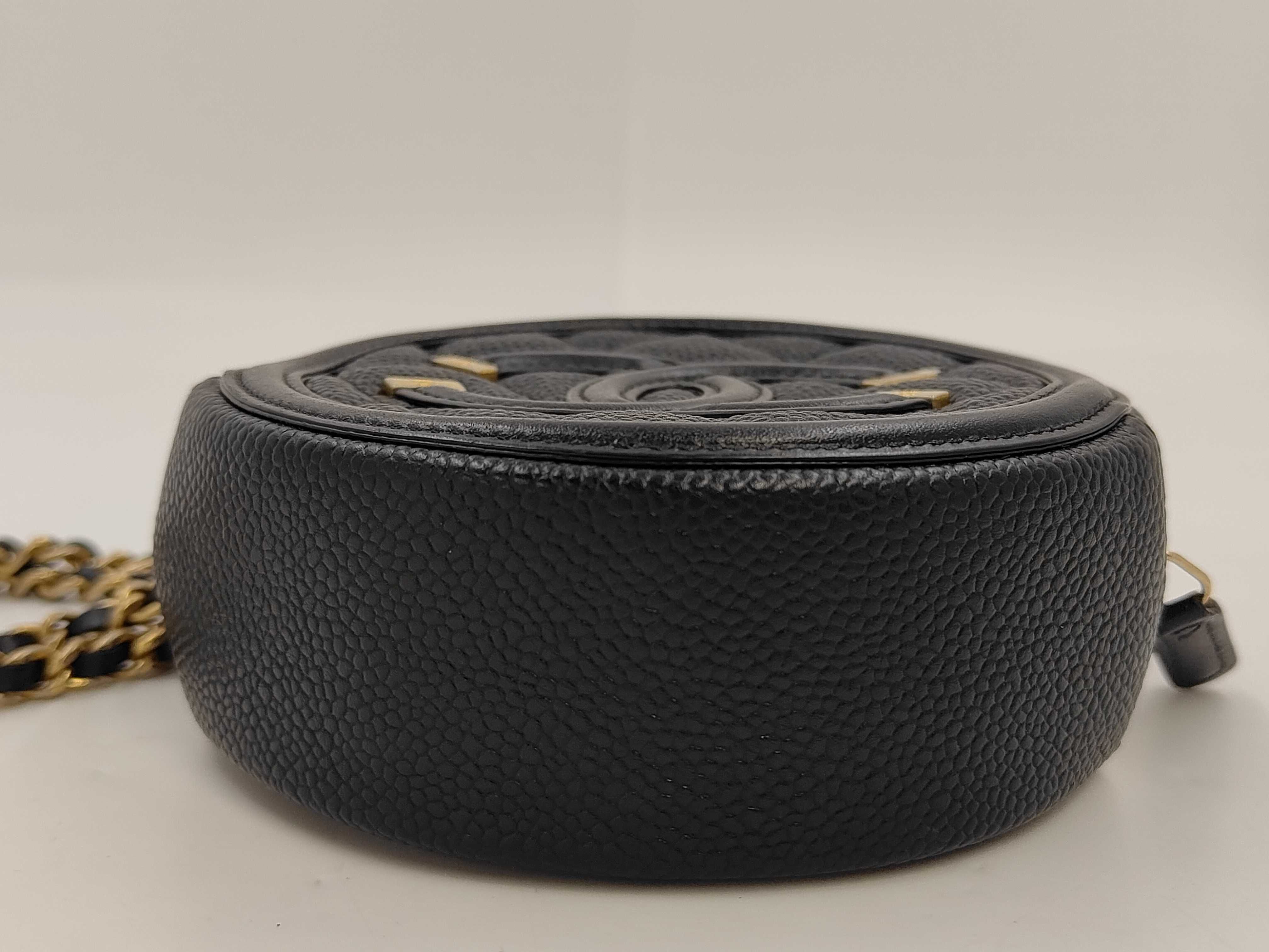 CC Filigree Caviar Skin Round Chain Shoulder Bag — view 4