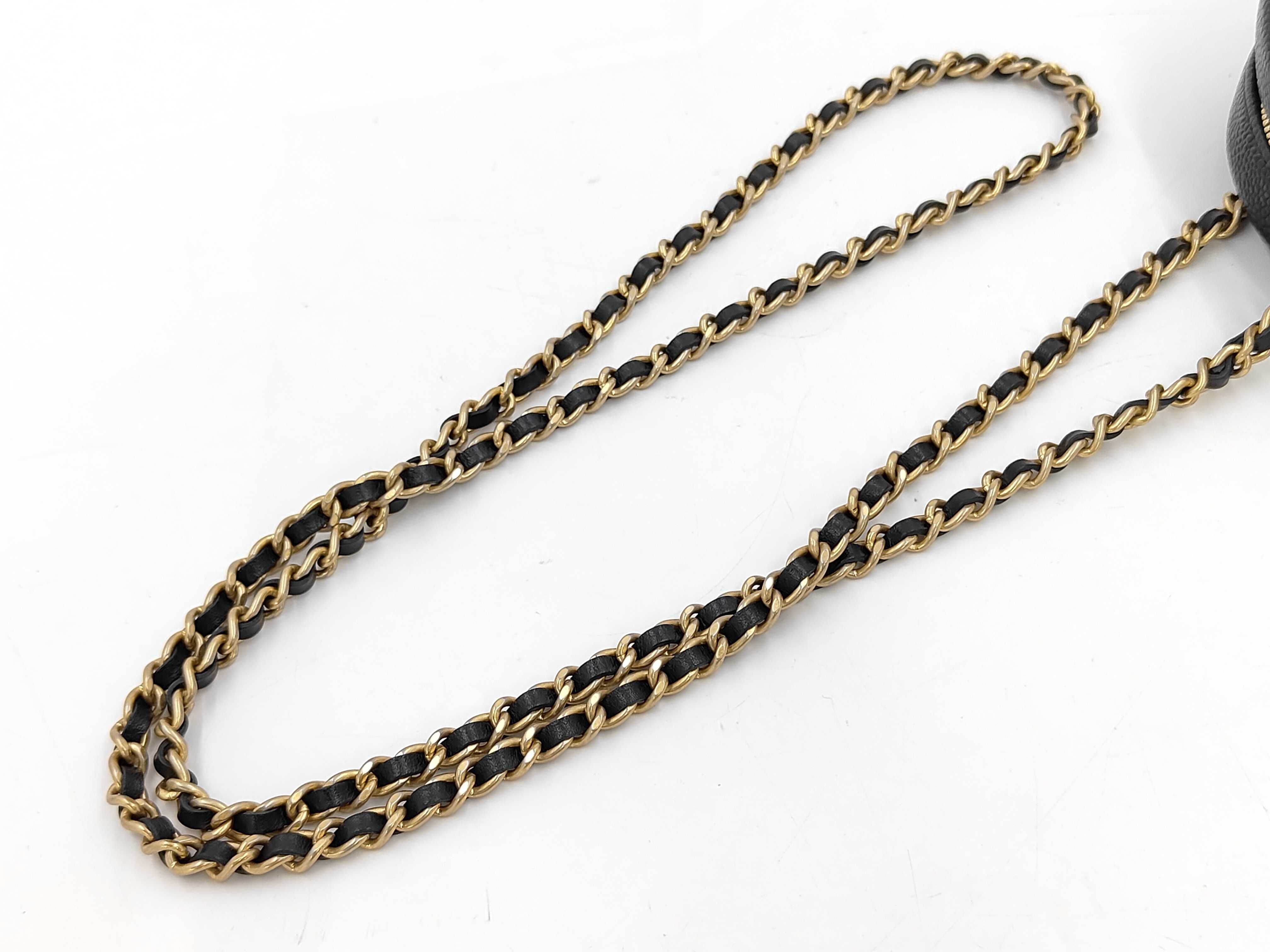 CC Filigree Caviar Skin Round Chain Shoulder Bag — view 5