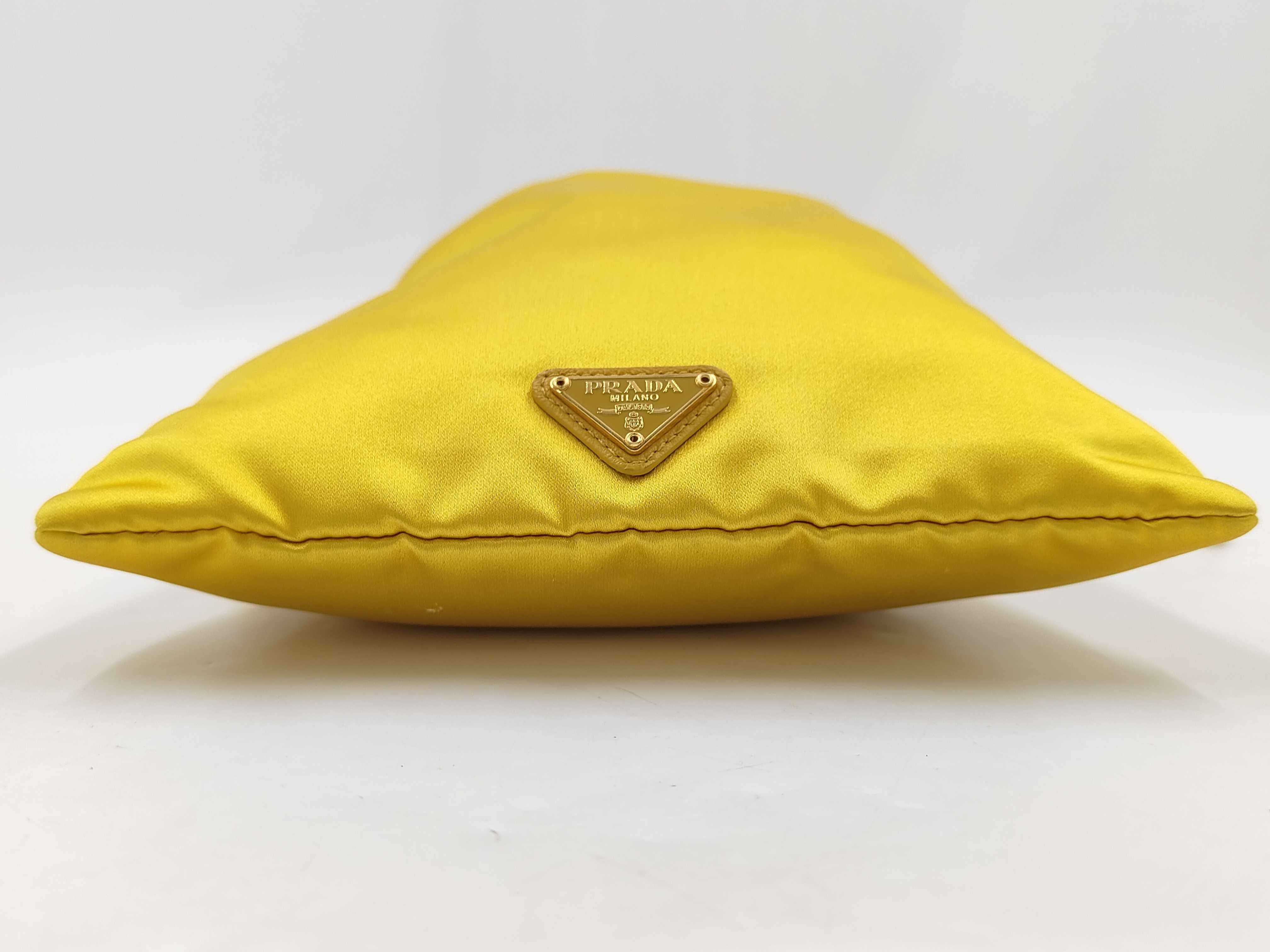 nylon drawstring pouch, yellow, 1ARE67 pouch — view 3