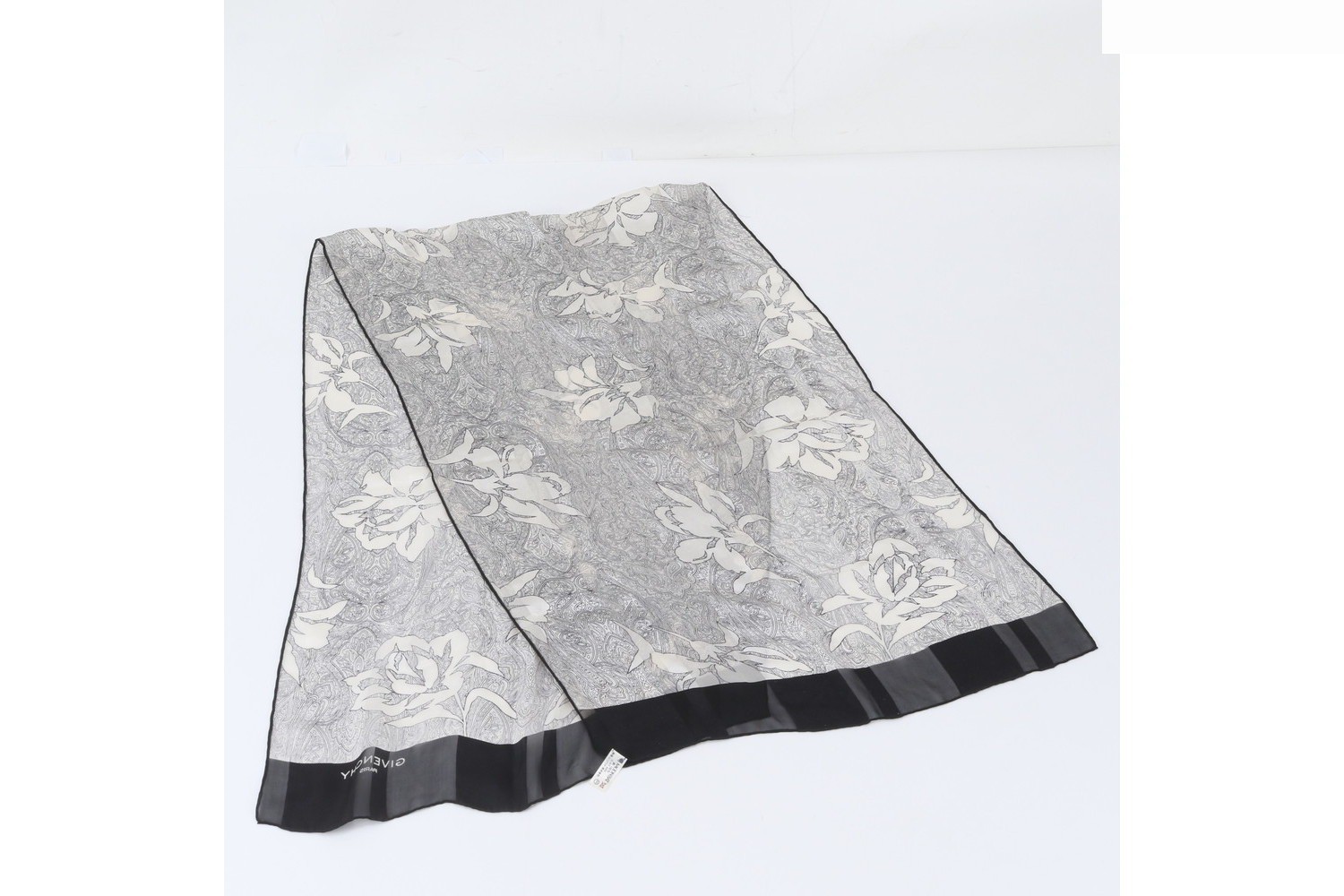 100% Silk Scarf with Tag — view 2