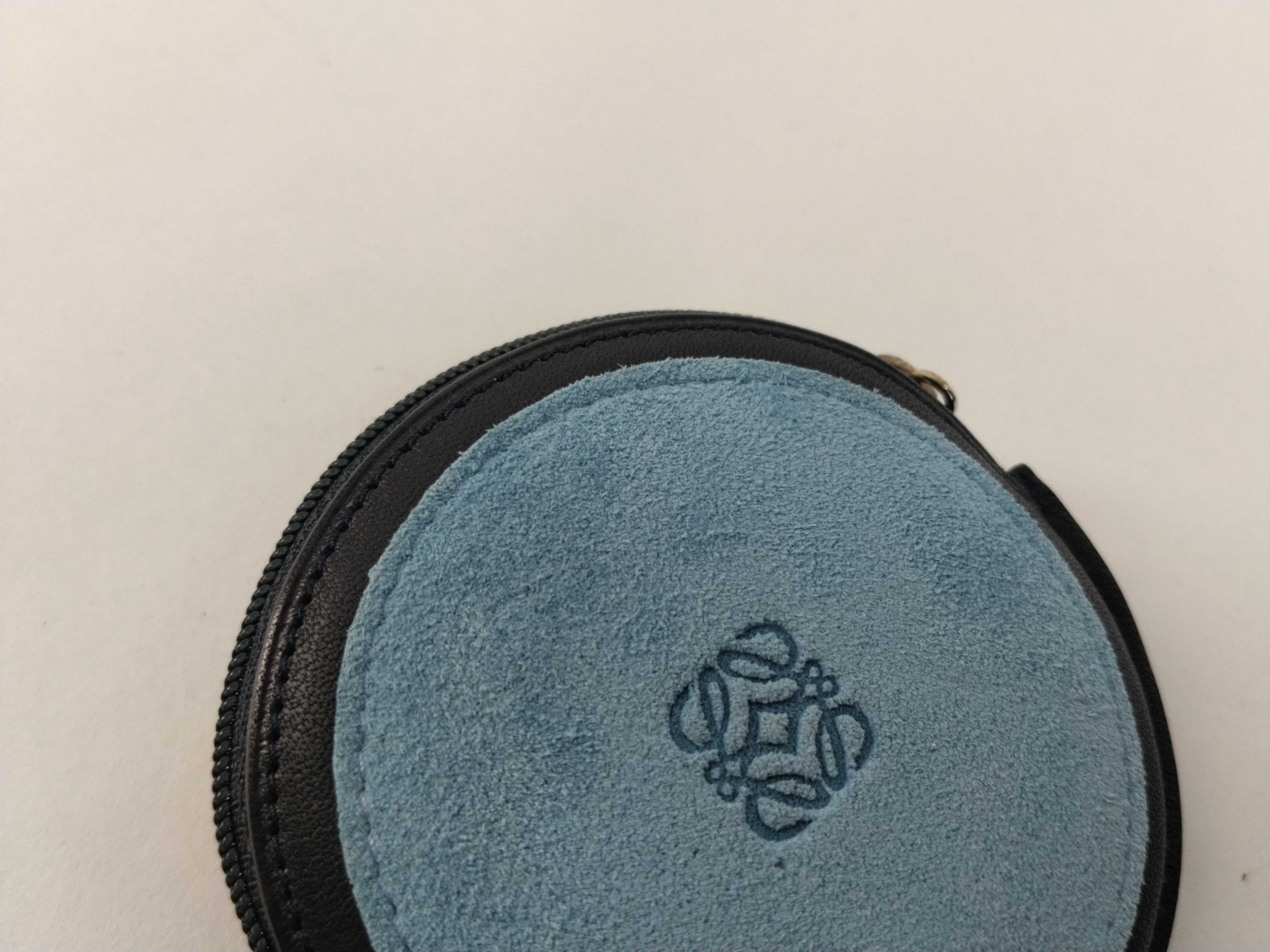 Anagram Blue Suede Leather Coin Case — view 11