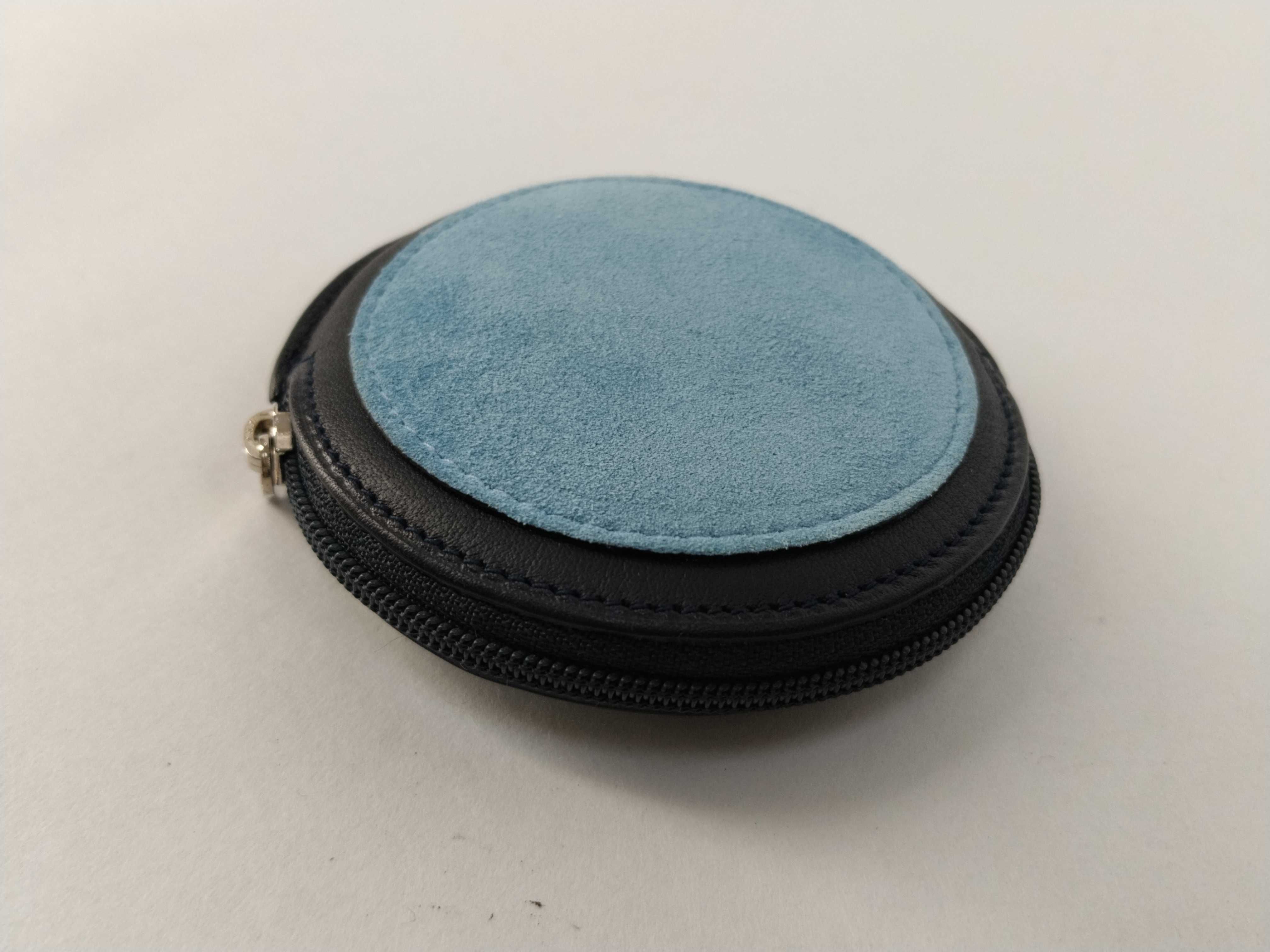 Anagram Blue Suede Leather Coin Case — view 6