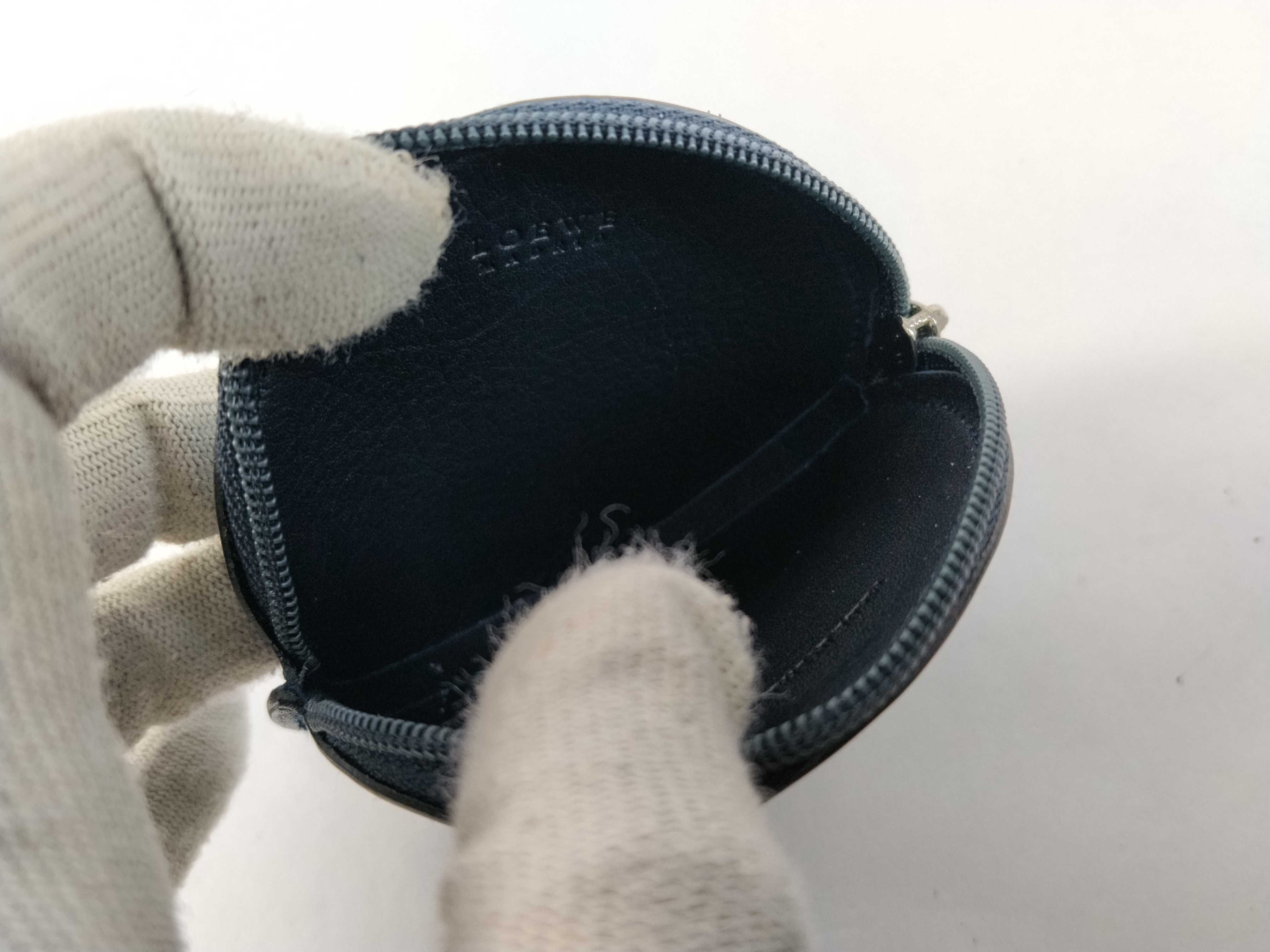 Anagram Blue Suede Leather Coin Case — view 8