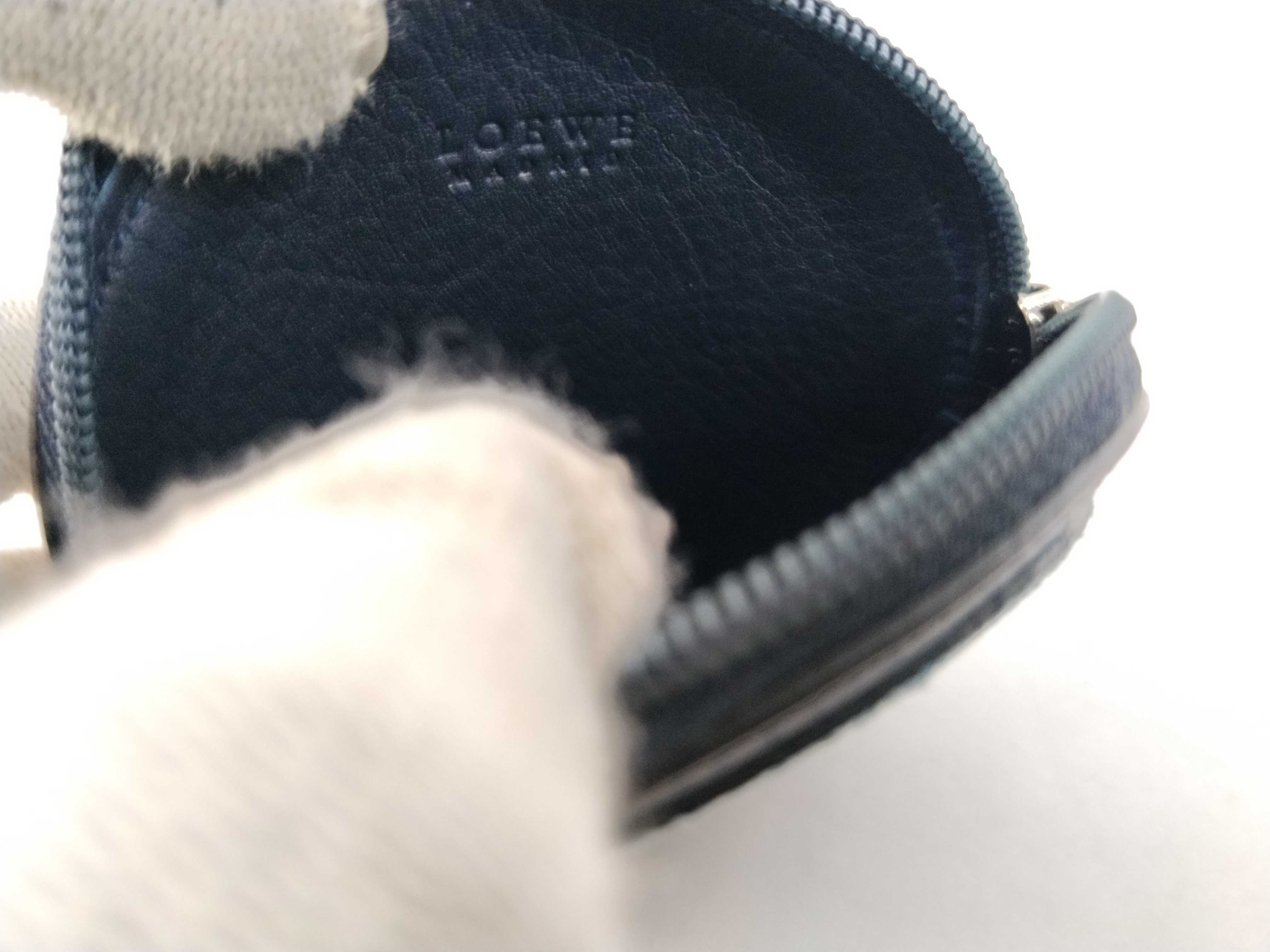 Anagram Blue Suede Leather Coin Case — view 10