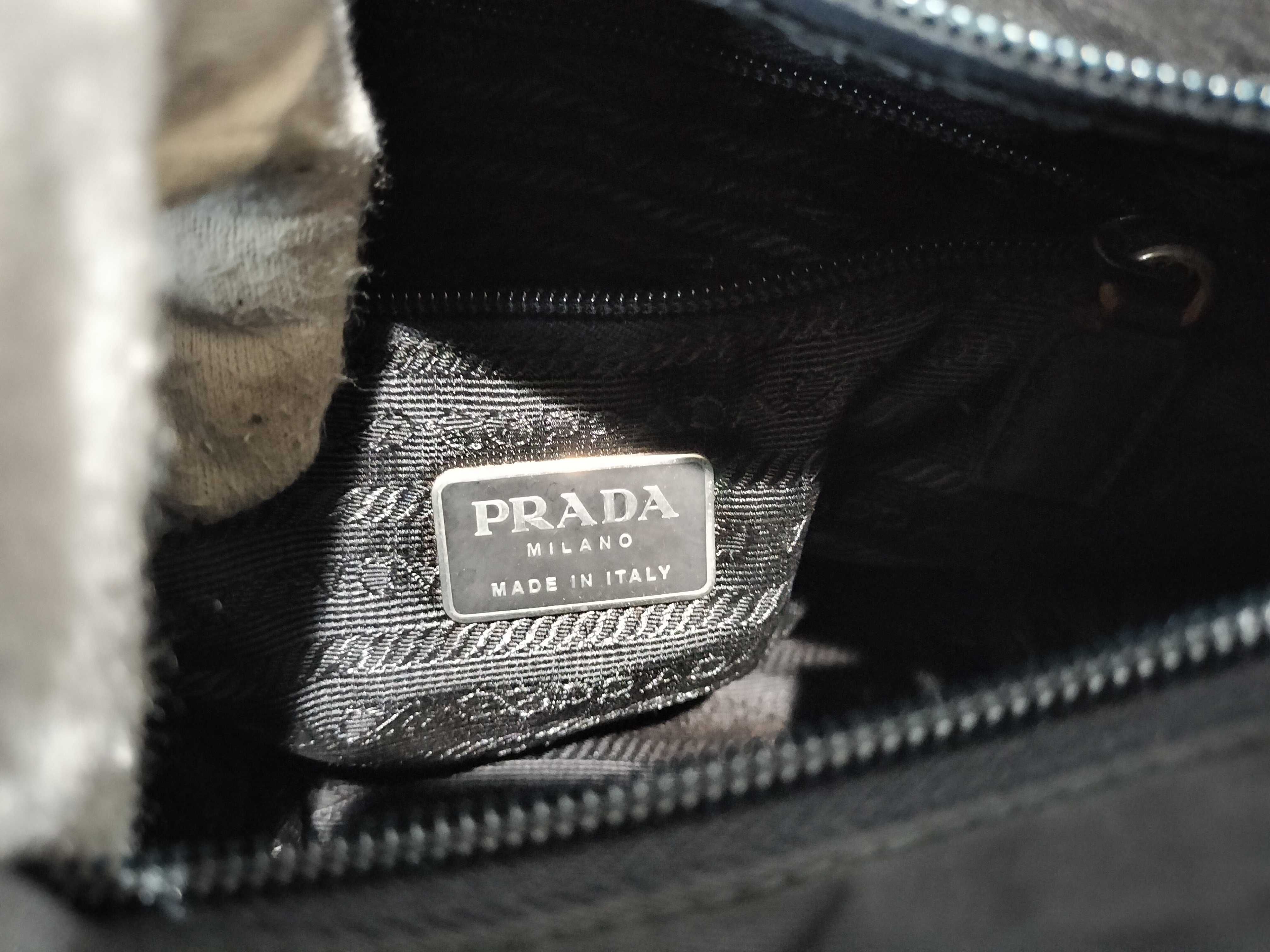Nylon Tote Bag with Embroidery, Black Handbag — view 12