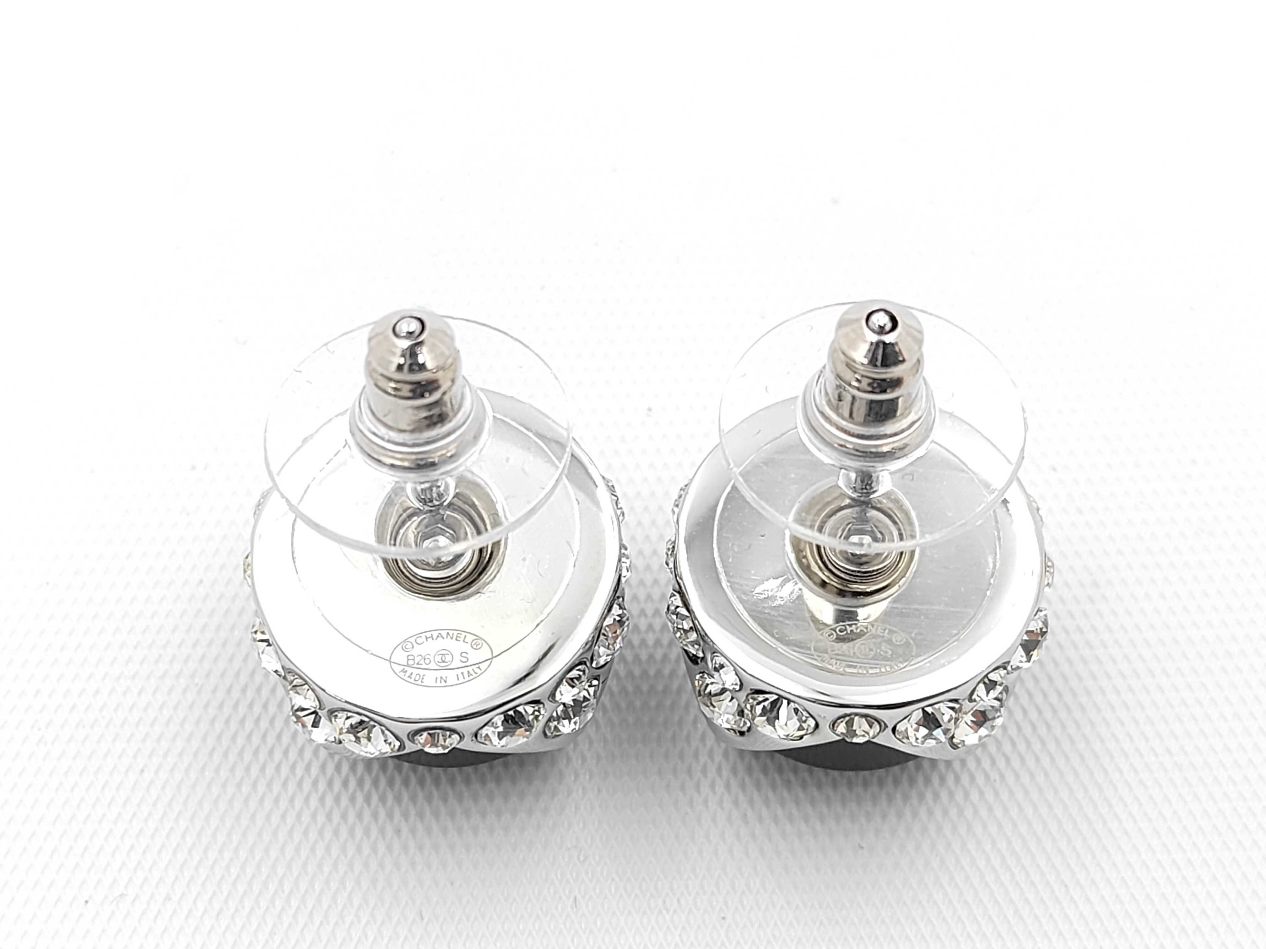 CC Logo Rhinestone Earrings B26S Earrings — view 2