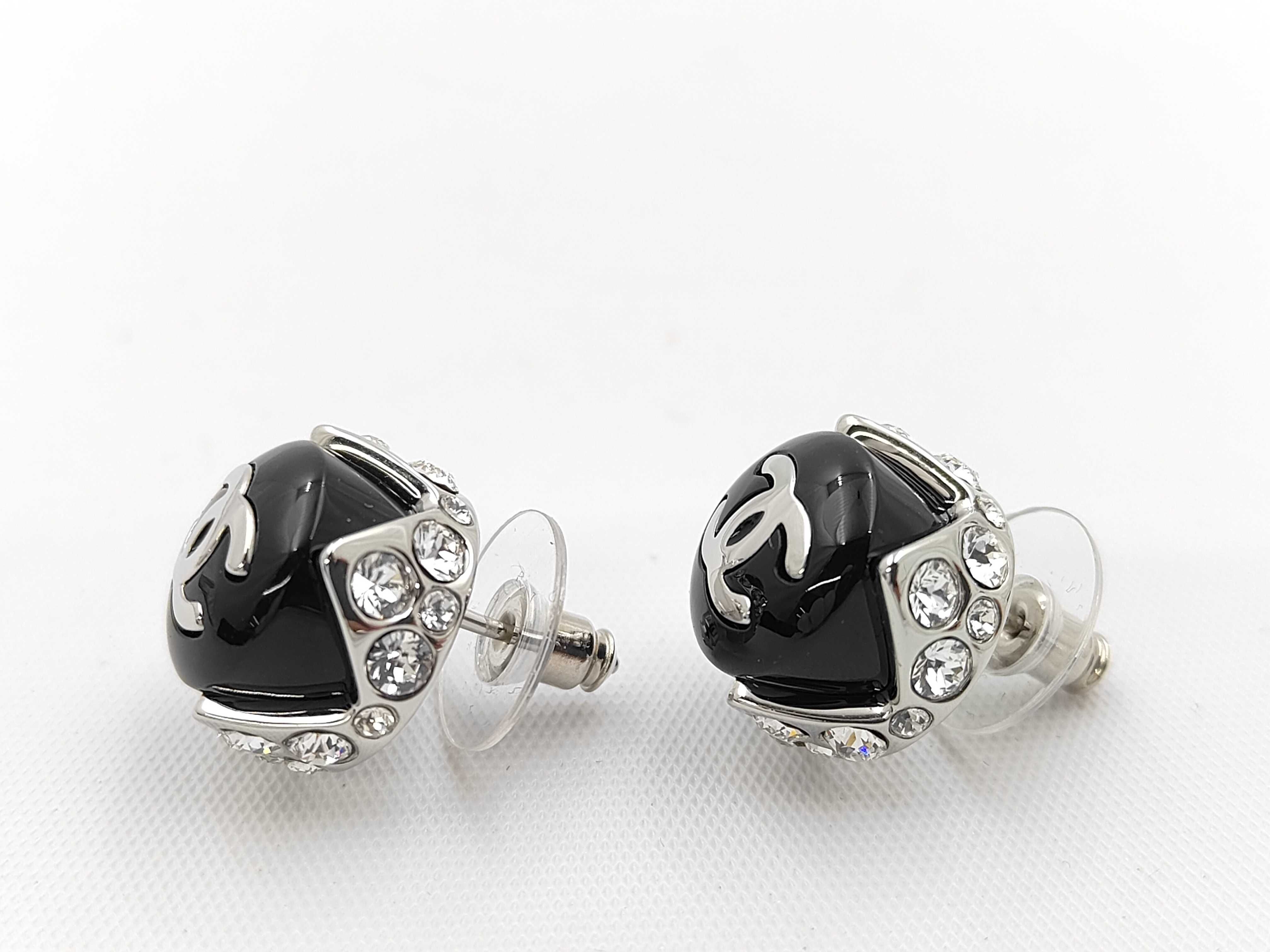 CC Logo Rhinestone Earrings B26S Earrings — view 3