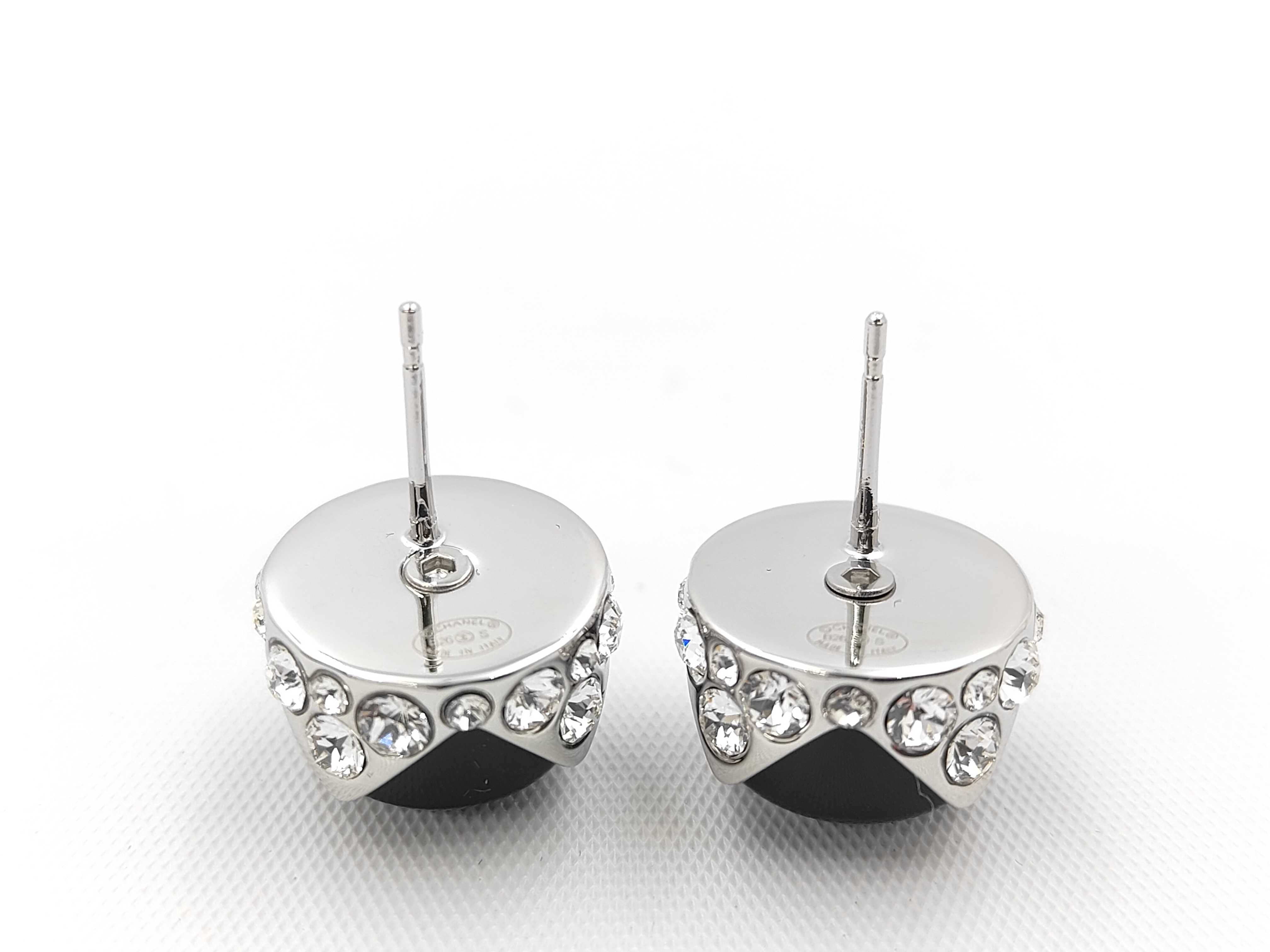 CC Logo Rhinestone Earrings B26S Earrings — view 4