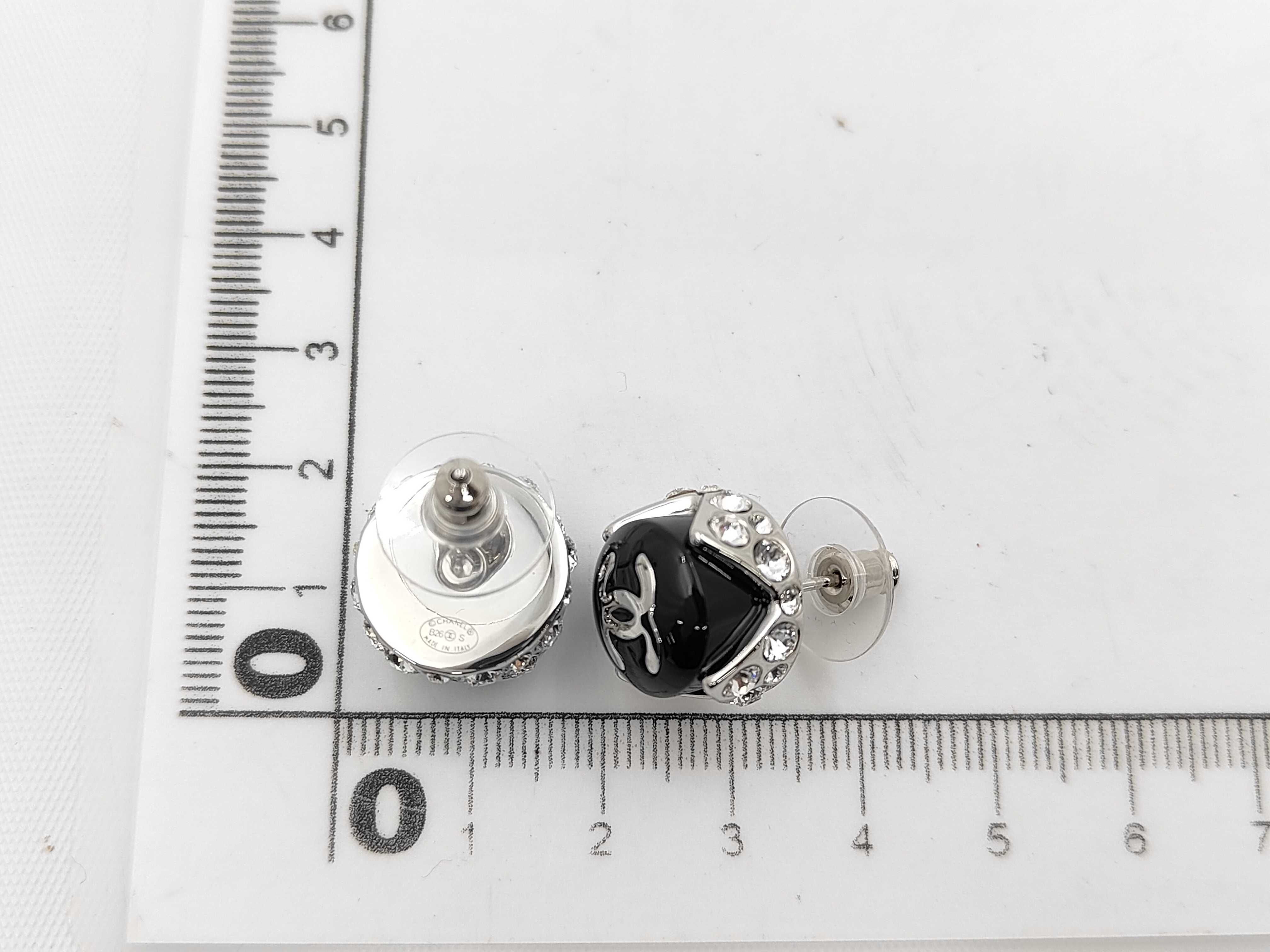 CC Logo Rhinestone Earrings B26S Earrings — view 6