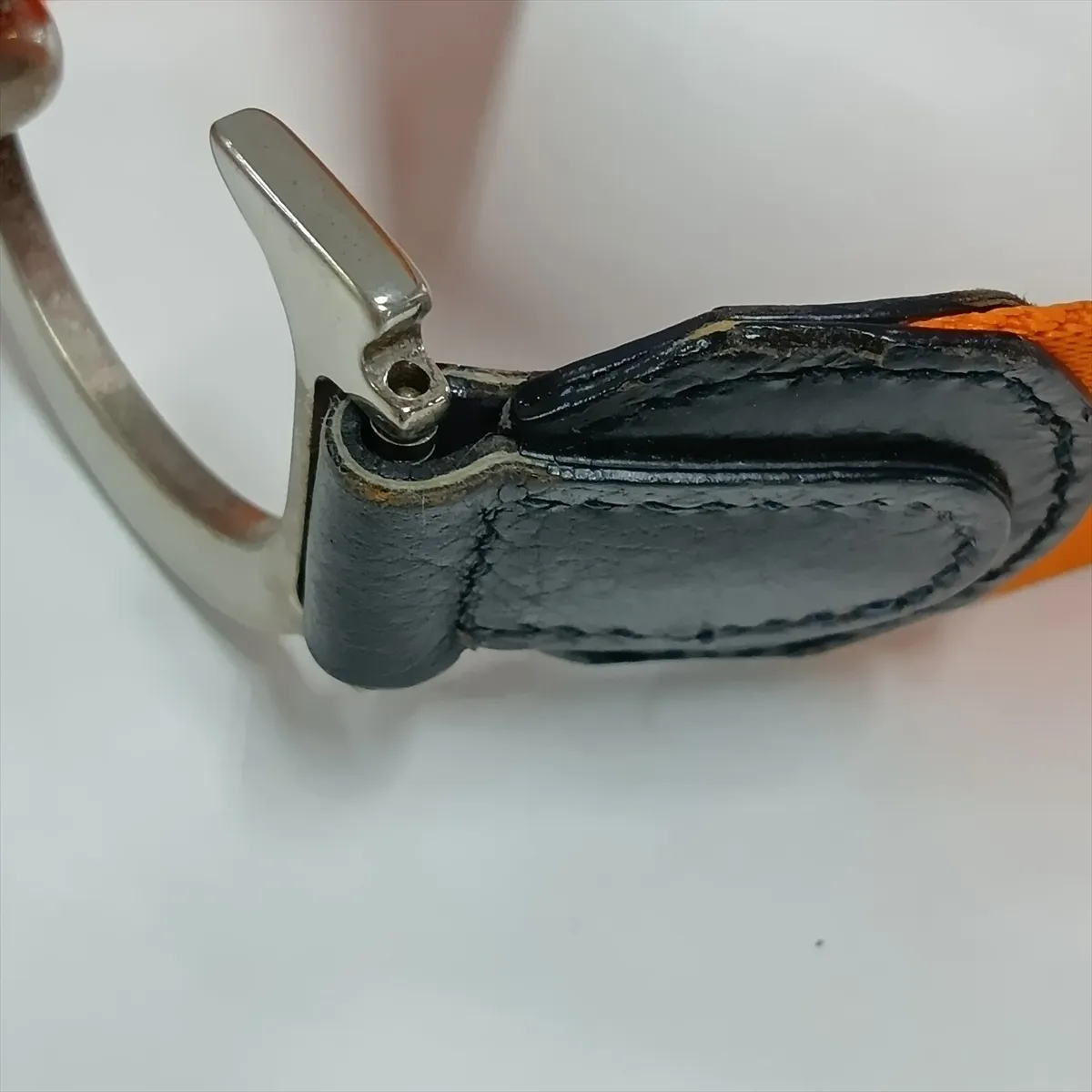 Trotter Flight Line Canvas x Leather Shoulder Bag, Navy x Orange — view 14