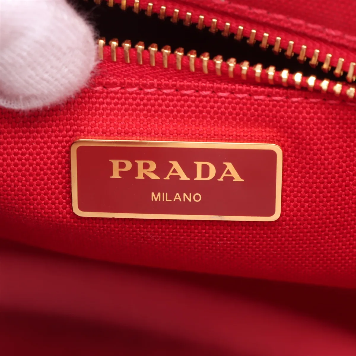 Wicker Rattan x Canvas 2WAY Handbag Red — view 10