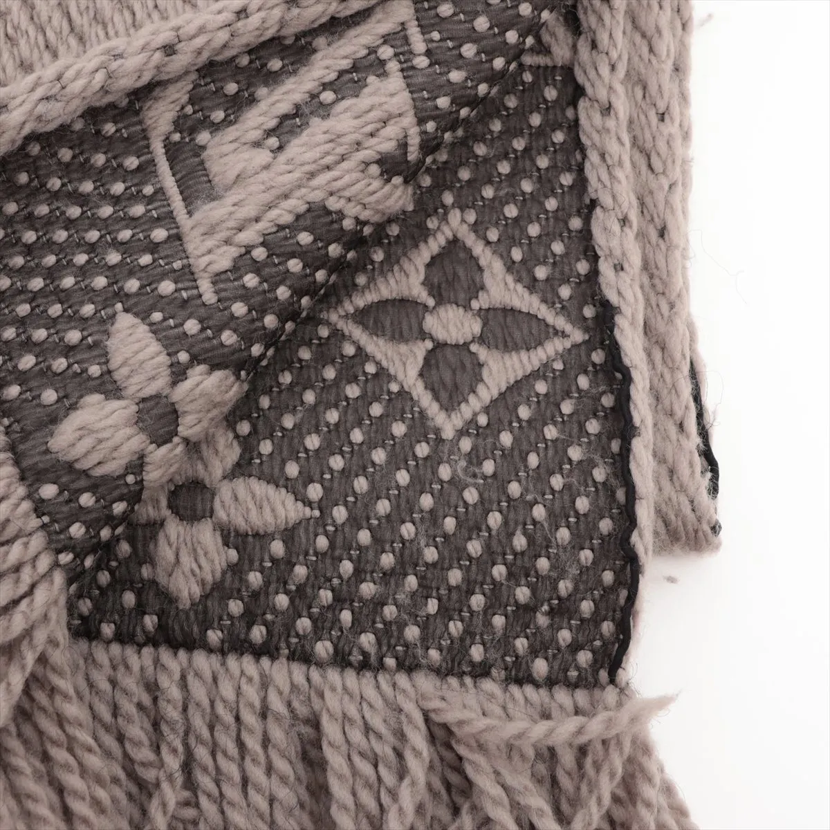 Echarpe Logomania Scarf, Fabric, Gray. Shows signs of wear, — view 2