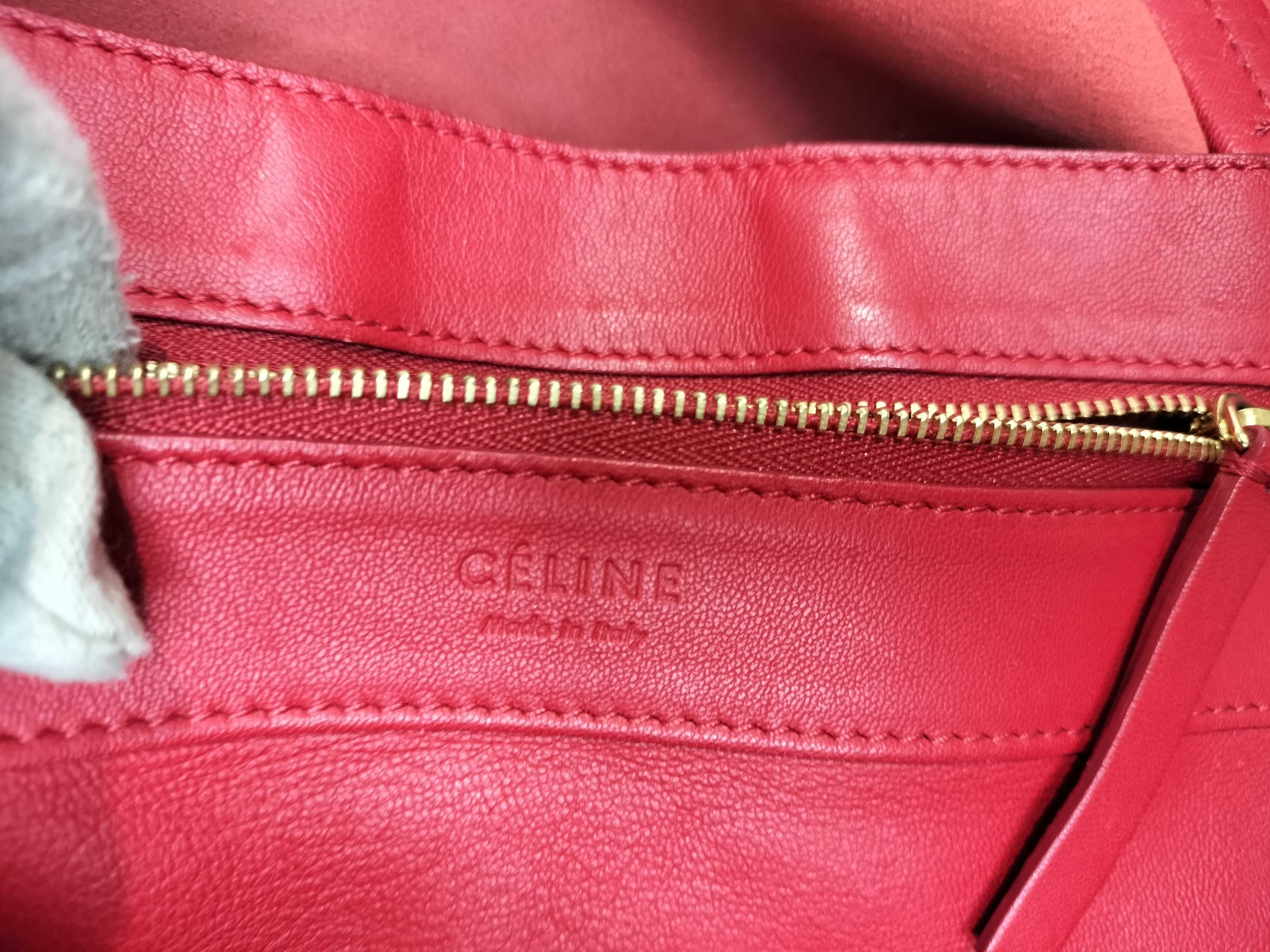 Horizontal Cabas Leather Tote Bag, Red Handbag — view 11