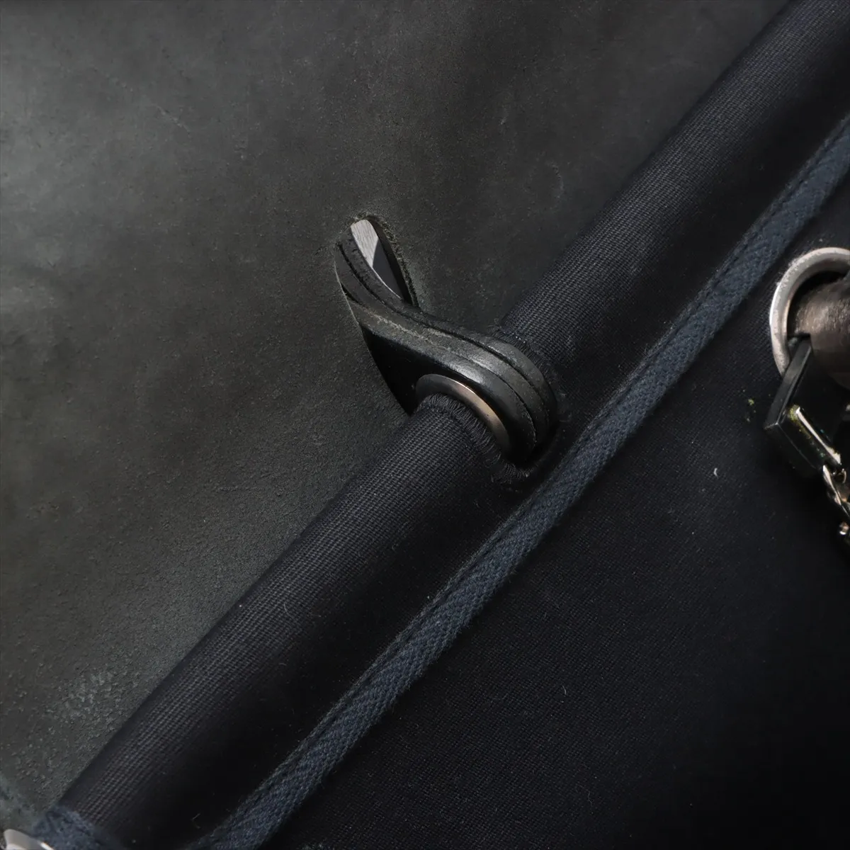 Ale Bag MM Toile Officier x Vache Hunter Black Silver Hardware D:2000 — view 11
