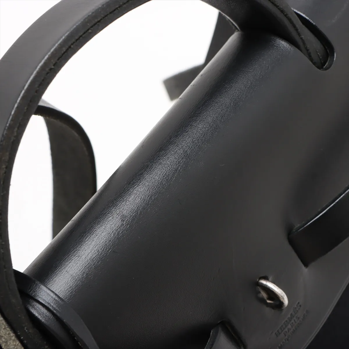 Ale Bag MM Toile Officier x Vache Hunter Black Silver Hardware D:2000 — view 13