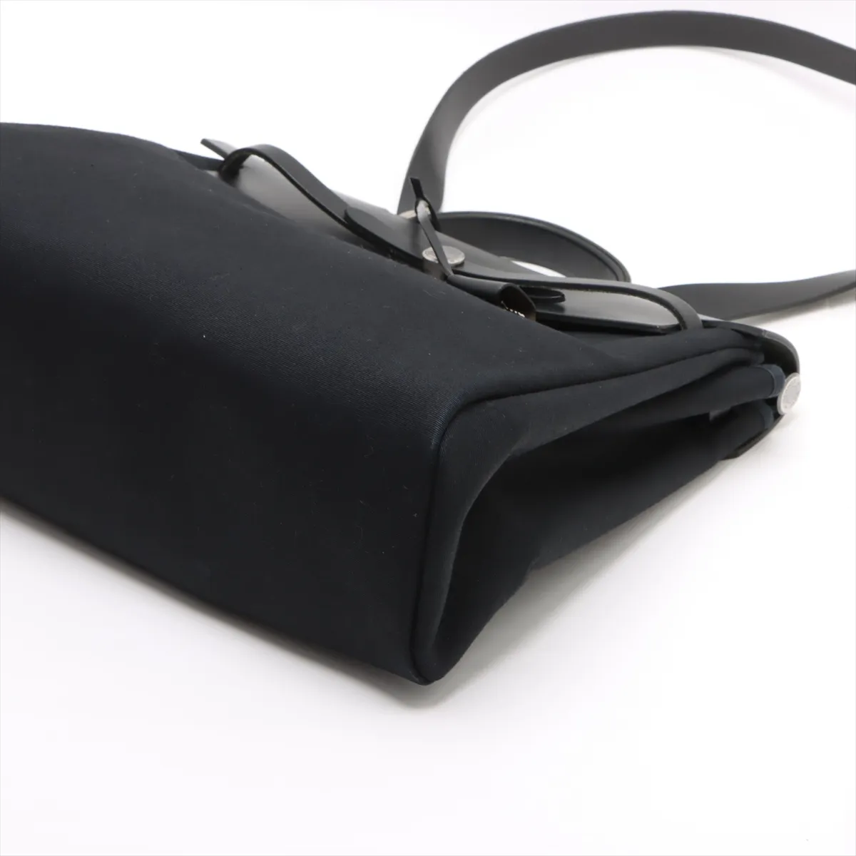 Ale Bag MM Toile Officier x Vache Hunter Black Silver Hardware D:2000 — view 3