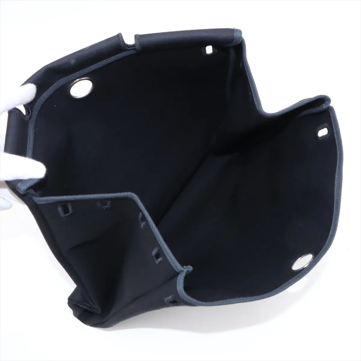 Ale Bag MM Toile Officier x Vache Hunter Black Silver Hardware D:2000 — view 9