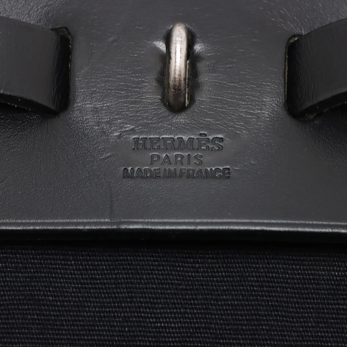 Ale Bag MM Toile Officier x Vache Hunter Black Silver Hardware D:2000 — view 10
