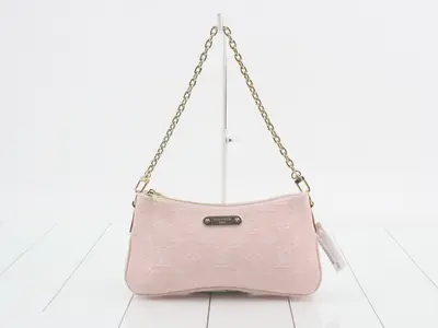 Monogram Denim Pochette Rive Washed Pink 2-Way Shoulder Bag