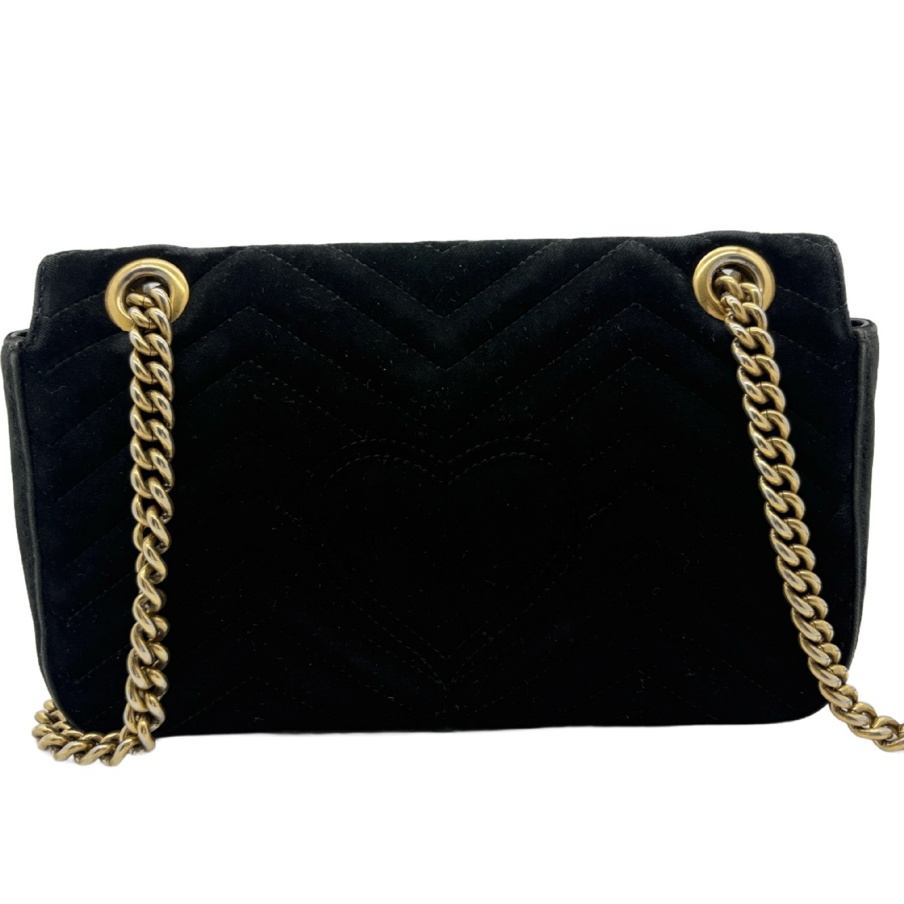 GG Marmont Matelassé Velvet Chain Shoulder Bag — view 2