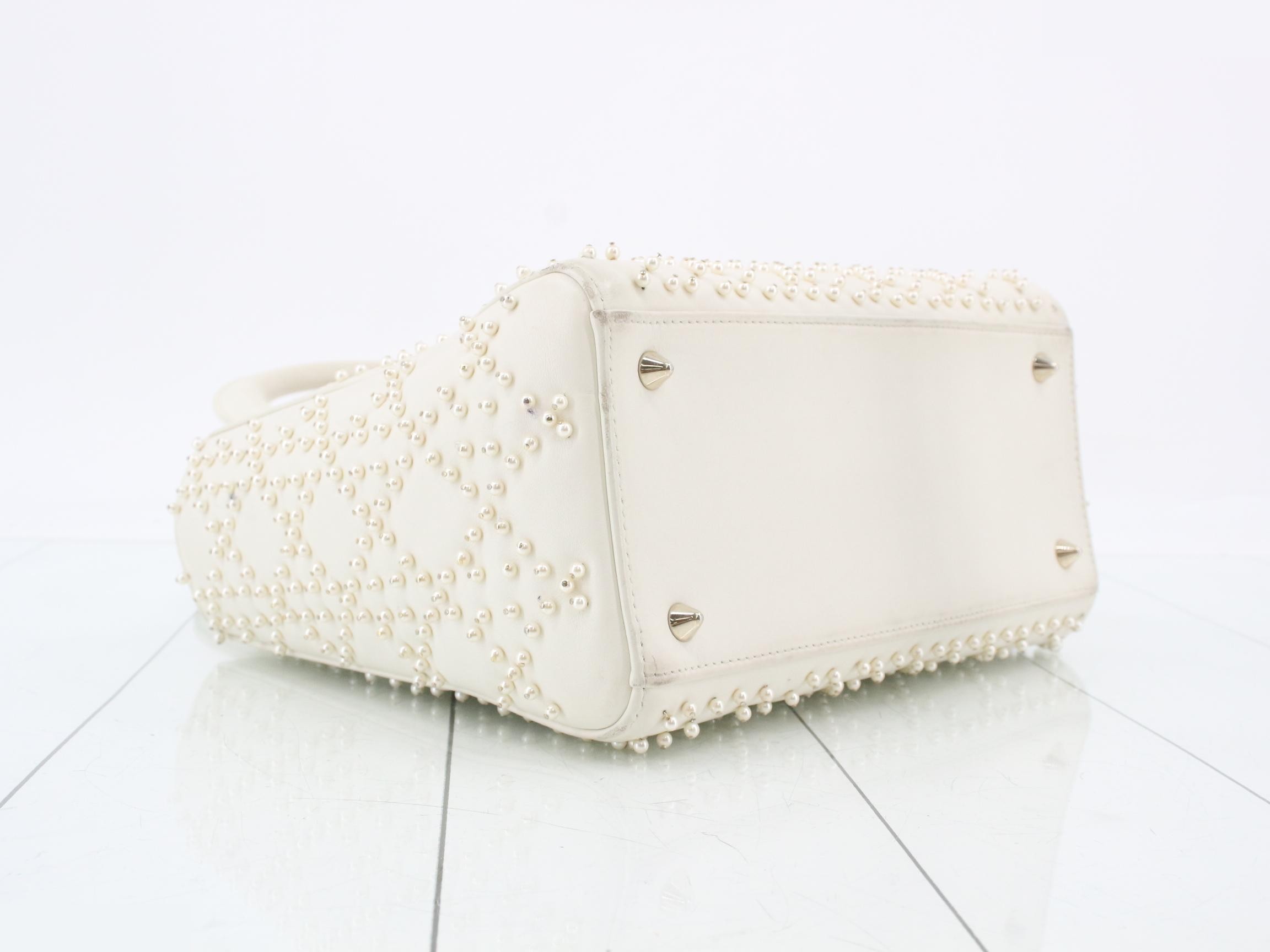 Lady Dior Leather Studded Handbag — view 5