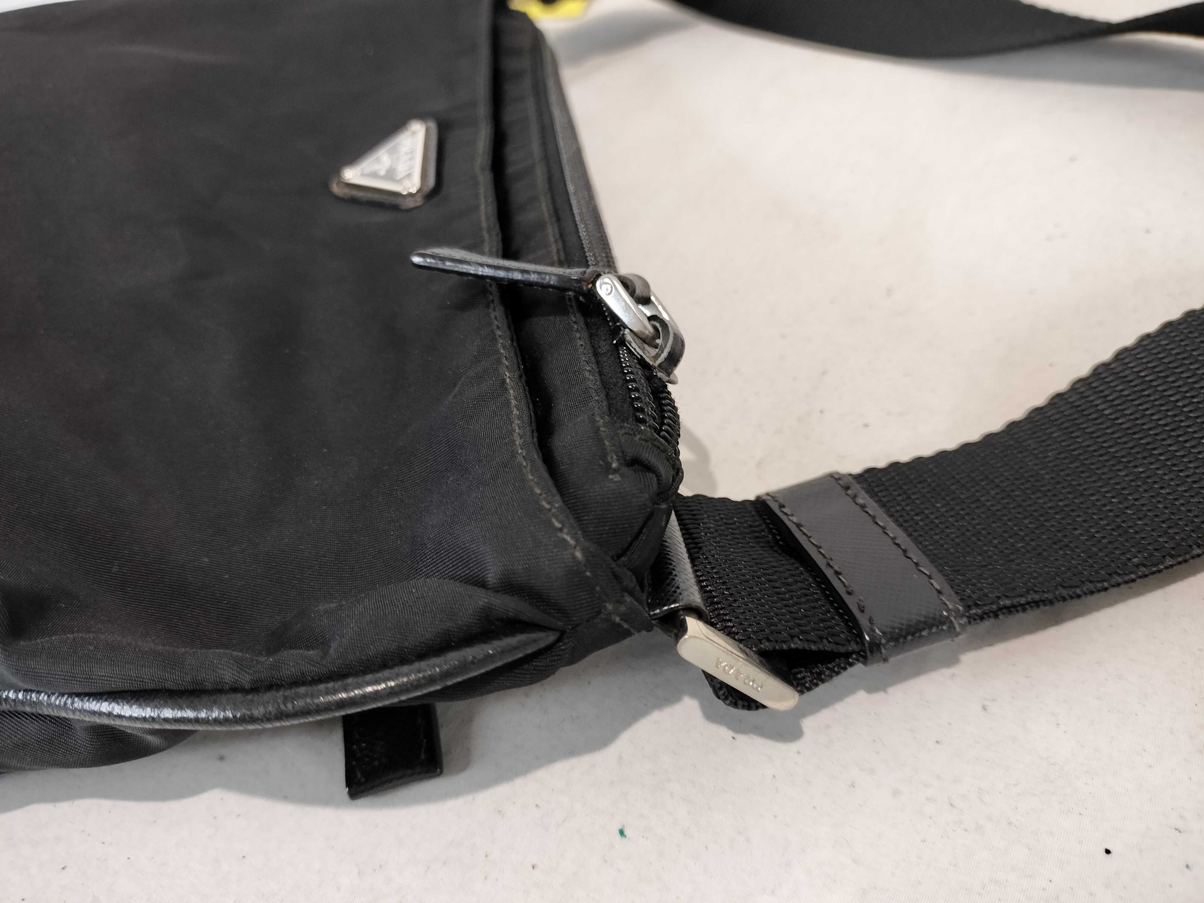 Nylon Triangle Logo Shoulder Bag — view 5