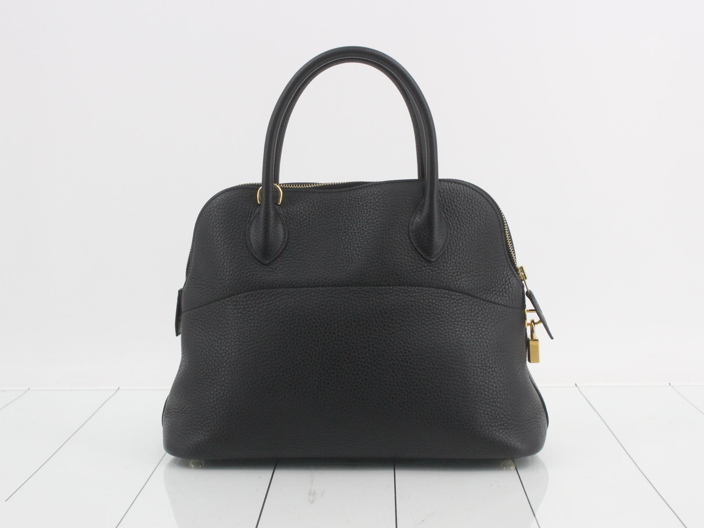 Bolide handbag, black, with gold hardware. — view 3