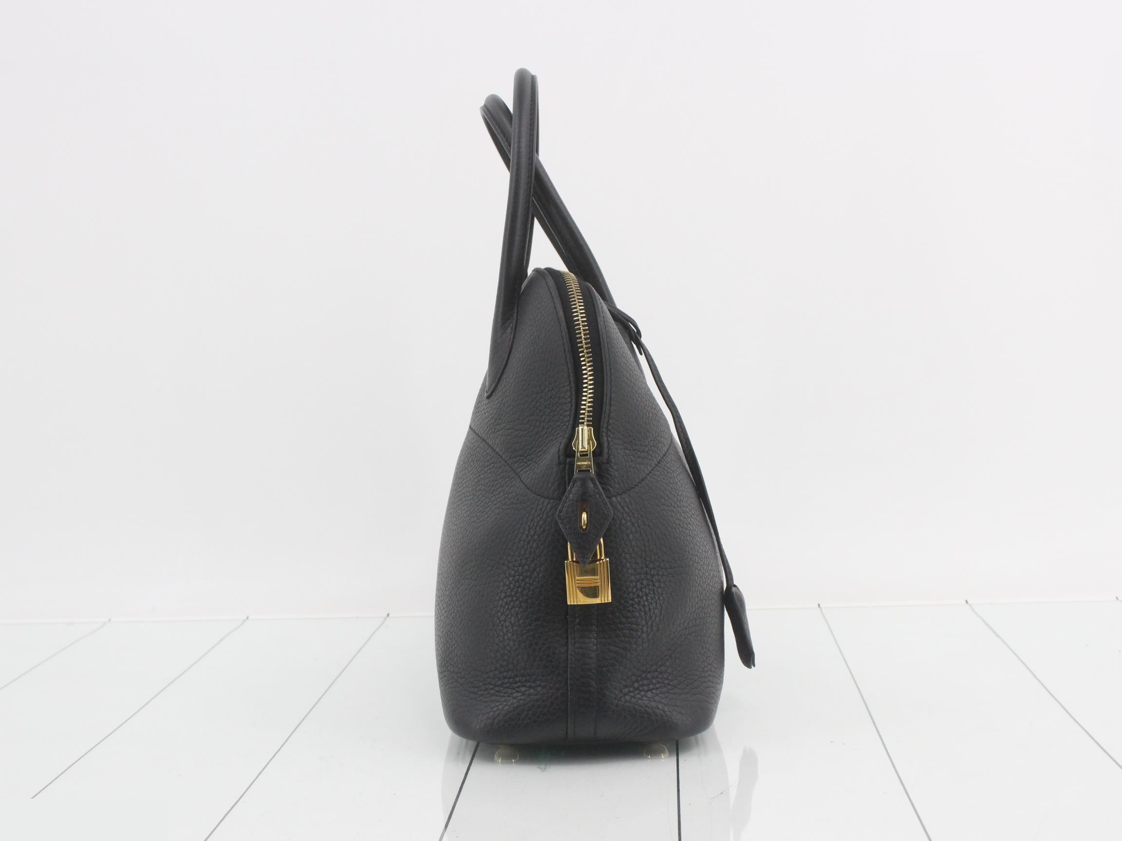 Bolide handbag, black, with gold hardware. — view 5