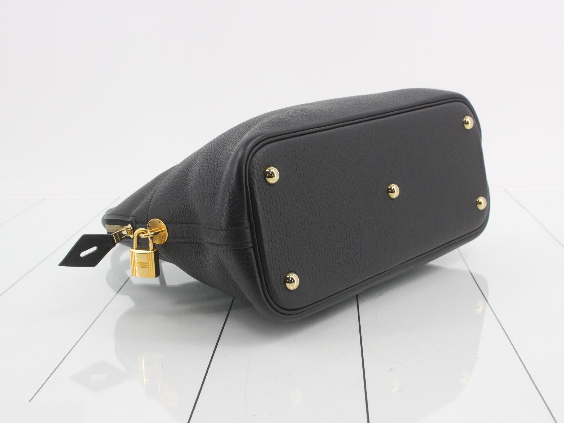 Bolide handbag, black, with gold hardware. — view 6