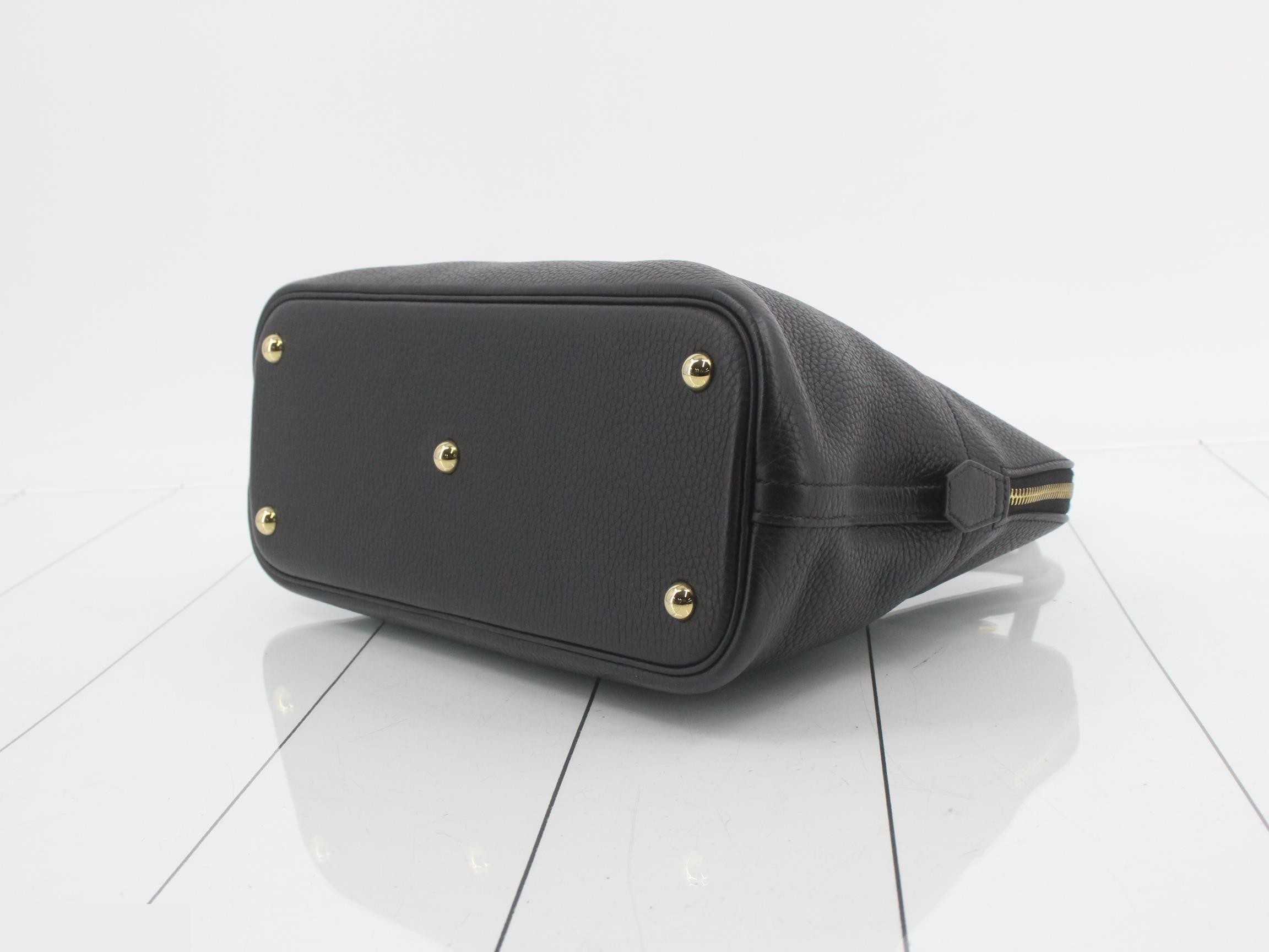 Bolide handbag, black, with gold hardware. — view 7
