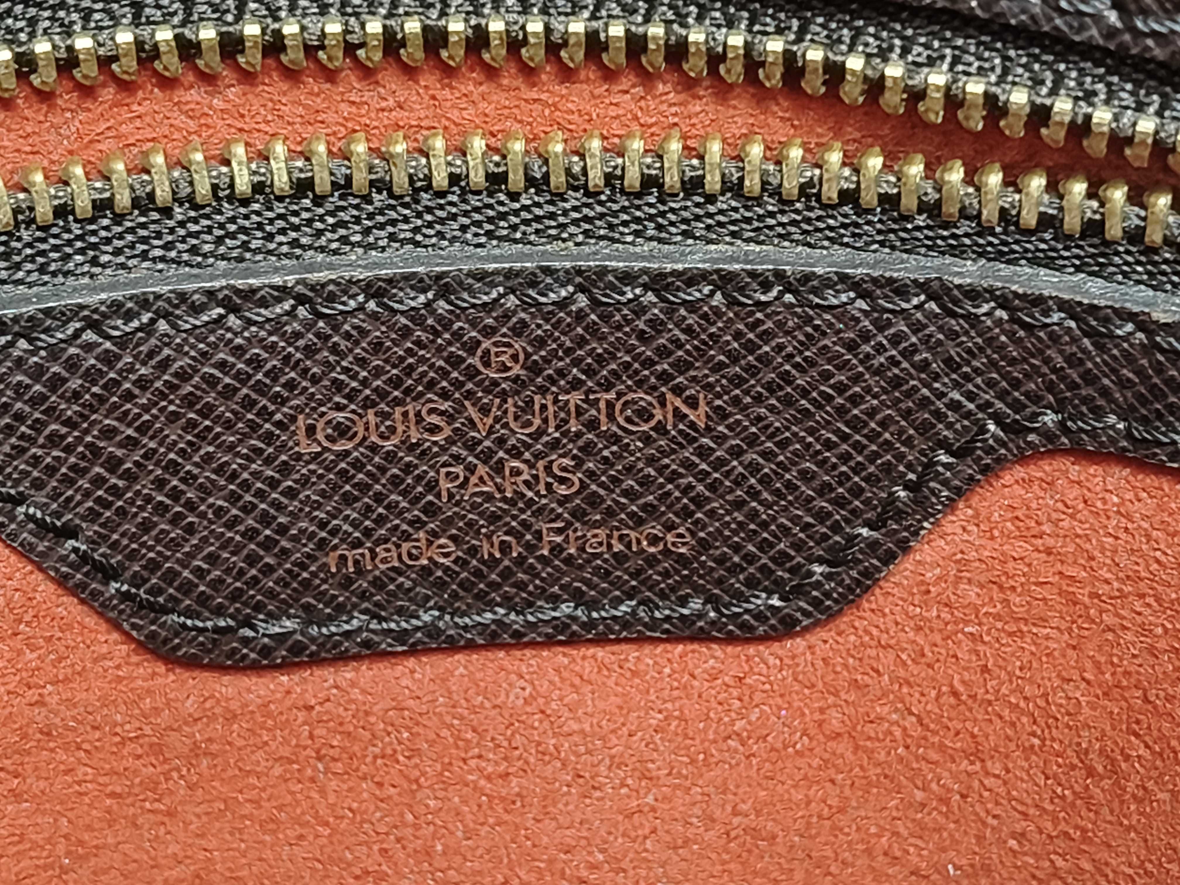 Damier LV Louis Vuitton Damier Ebene Canvas Bucket Tote Mare Tote Bag — view 11