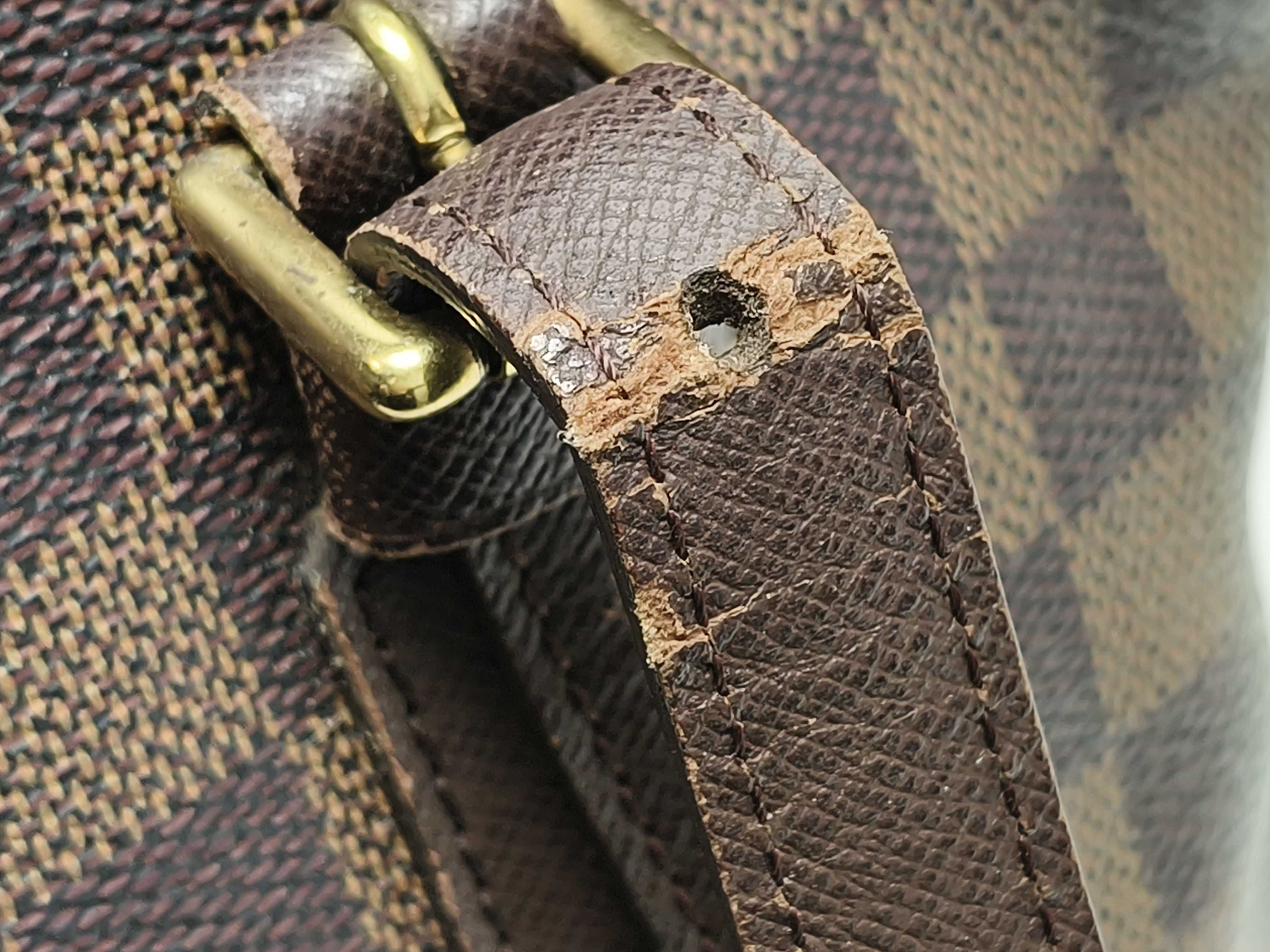 Damier LV Louis Vuitton Damier Ebene Canvas Bucket Tote Mare Tote Bag — view 14