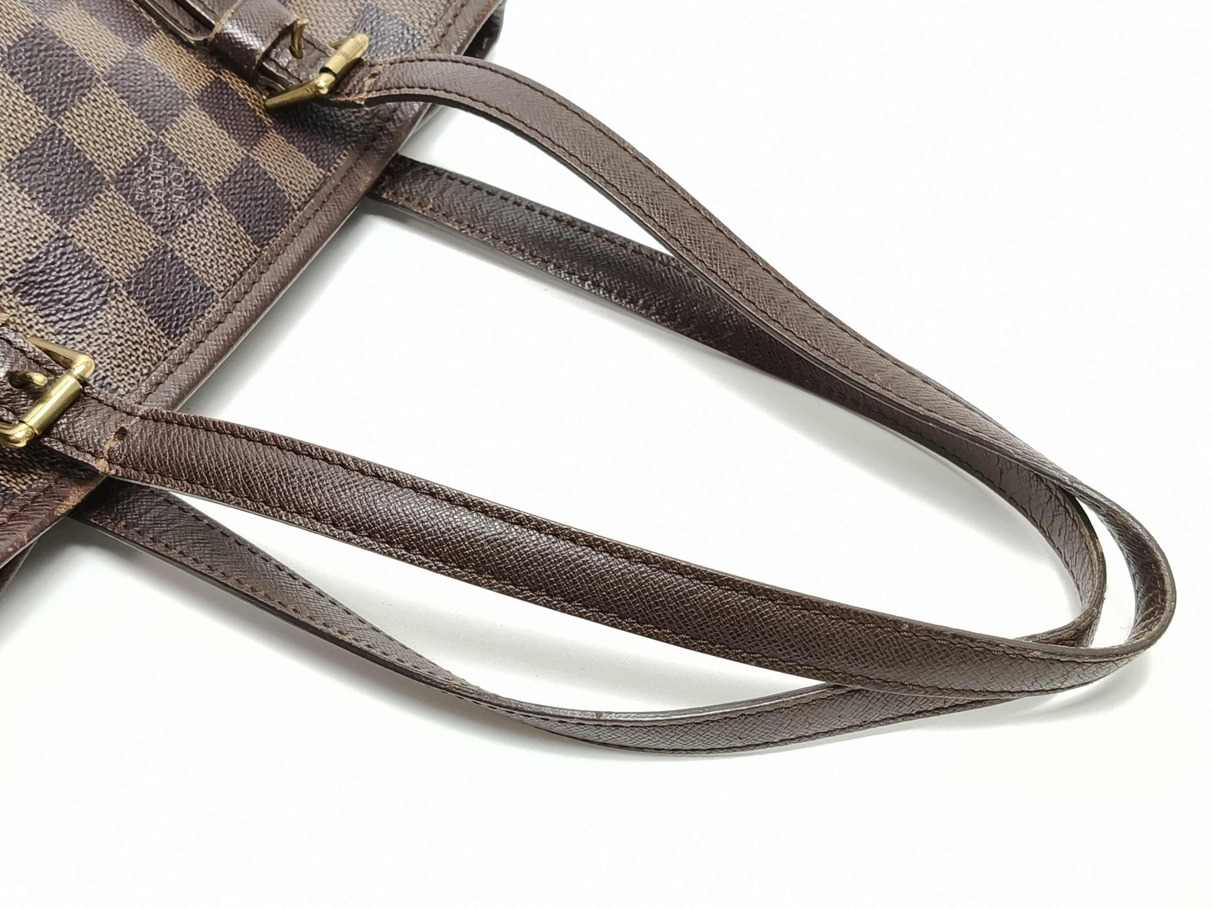 Damier LV Louis Vuitton Damier Ebene Canvas Bucket Tote Mare Tote Bag — view 3