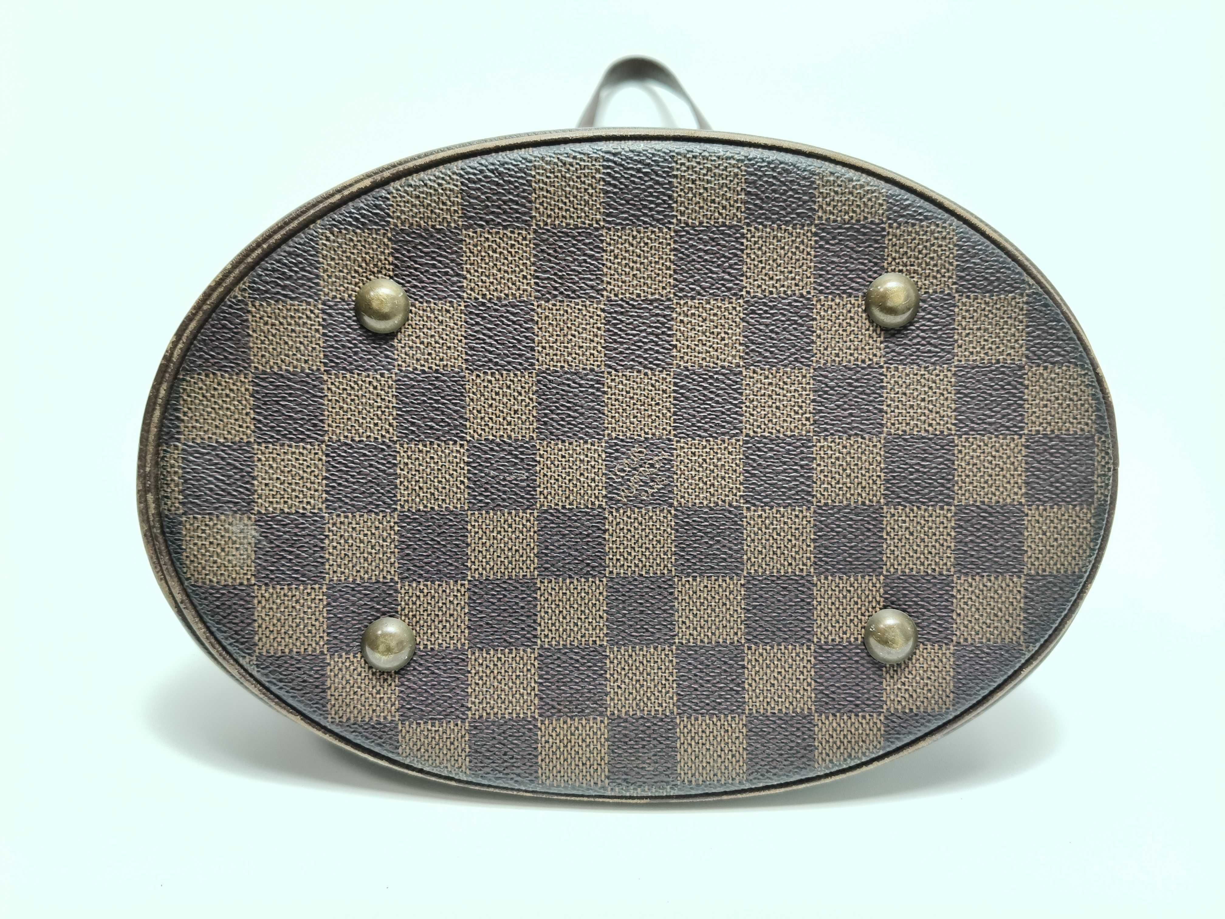 Damier LV Louis Vuitton Damier Ebene Canvas Bucket Tote Mare Tote Bag — view 7