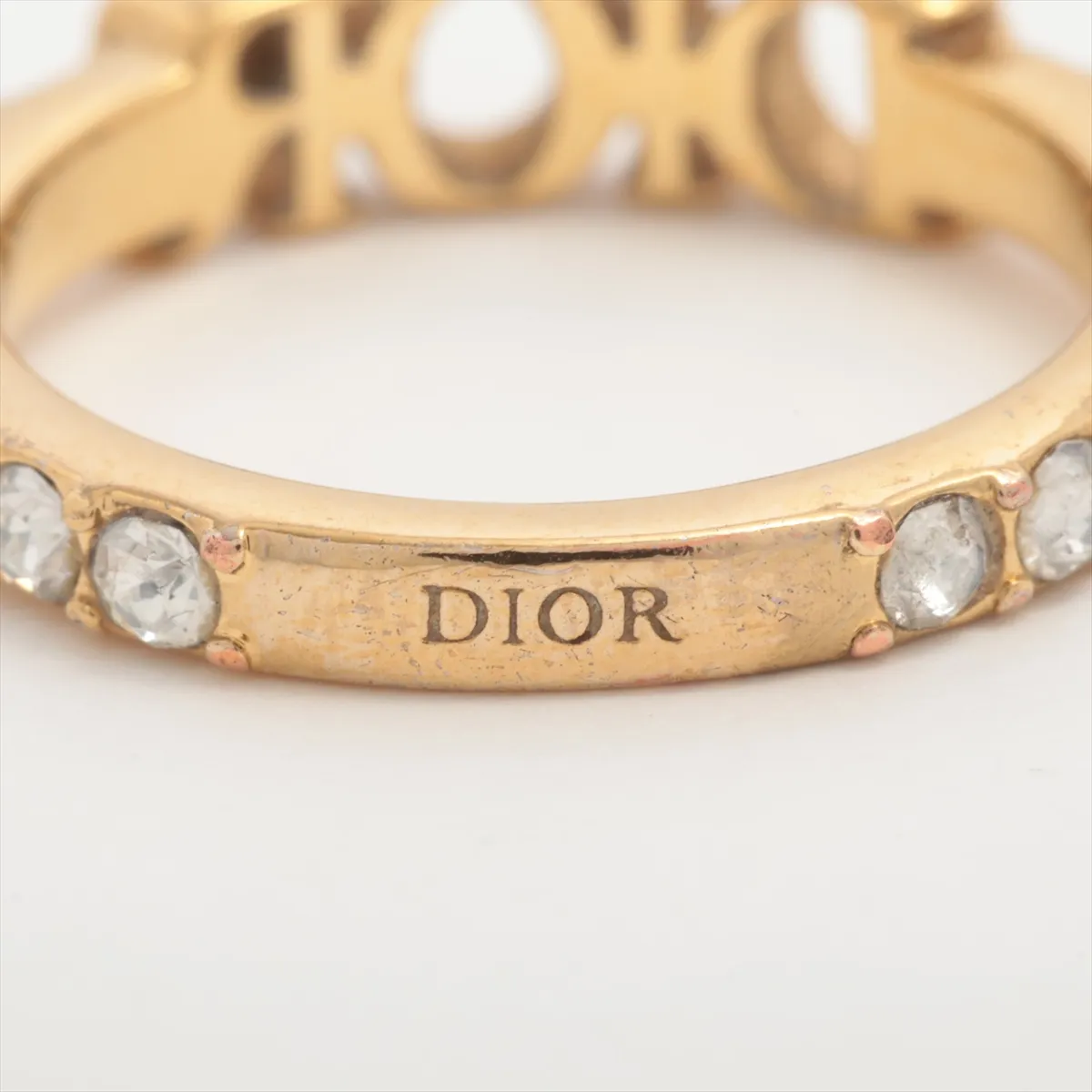 Dio(r)evolution Ring S GP x Rhinestone Gold — view 3