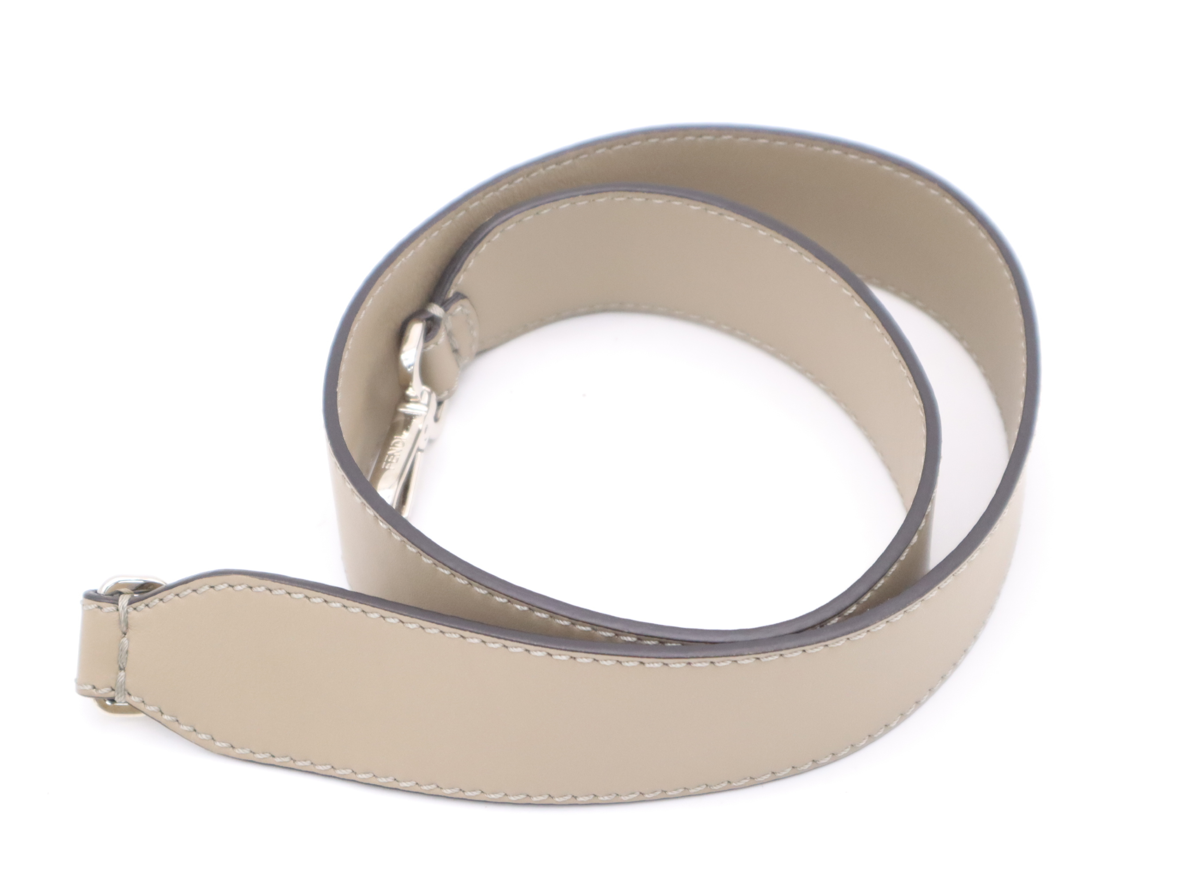 Leather.com 2-Way Handbag, Khaki, with Shoulder Strap and Dust Bag. — view 13