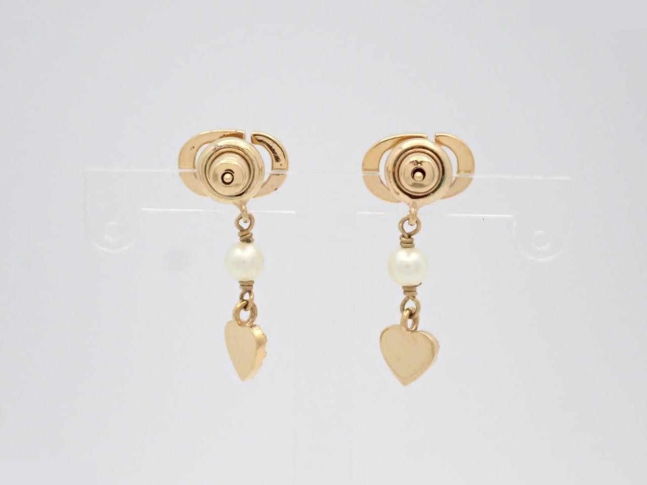 Gold earrings — view 2