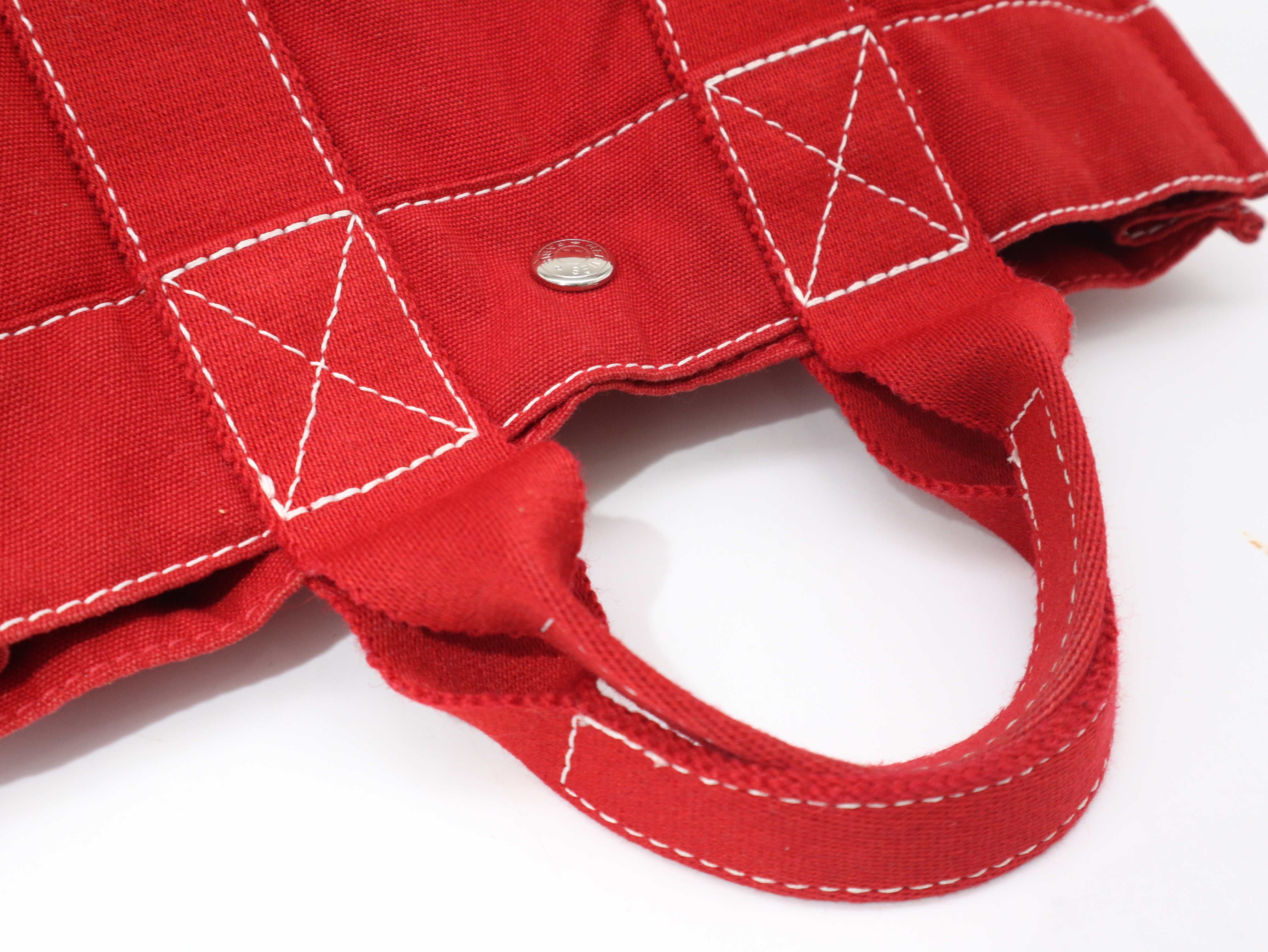 Deauville PM handbag, canvas, red. — view 6