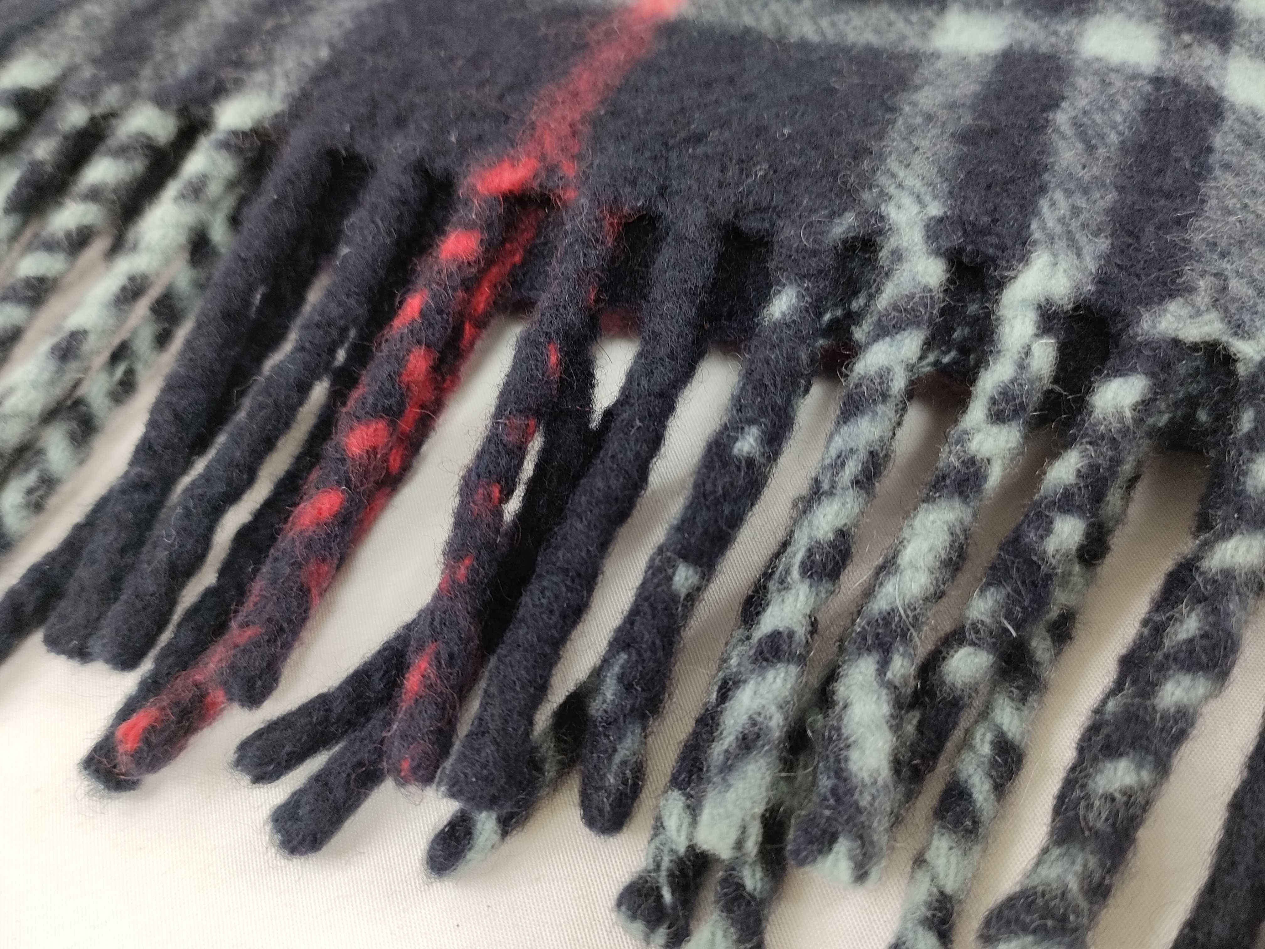 Cashmere Scarf, Nova Check, Blue-Black, Other Accessories — view 3