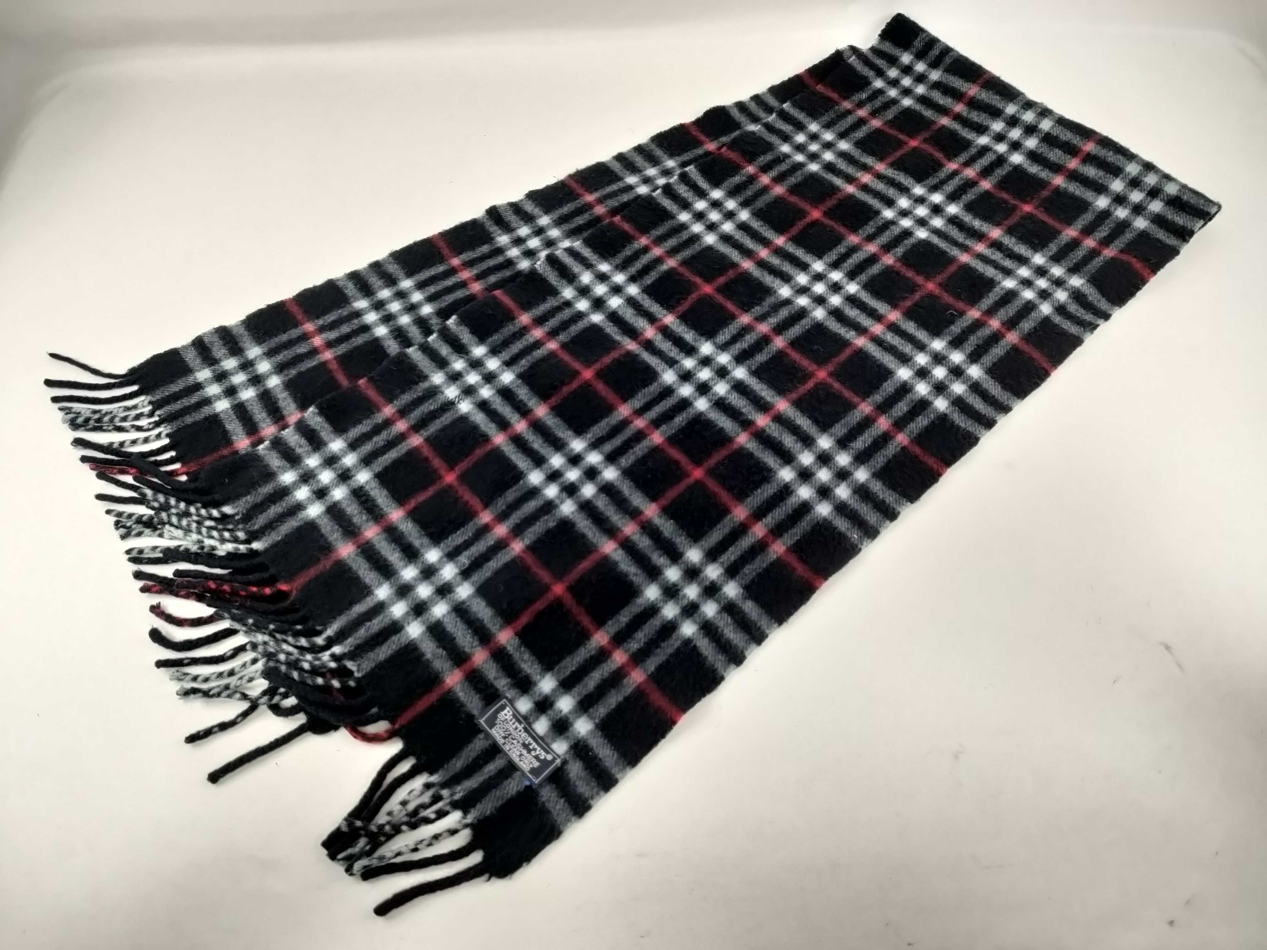 Cashmere Scarf, Nova Check, Blue-Black, Other Accessories — view 4