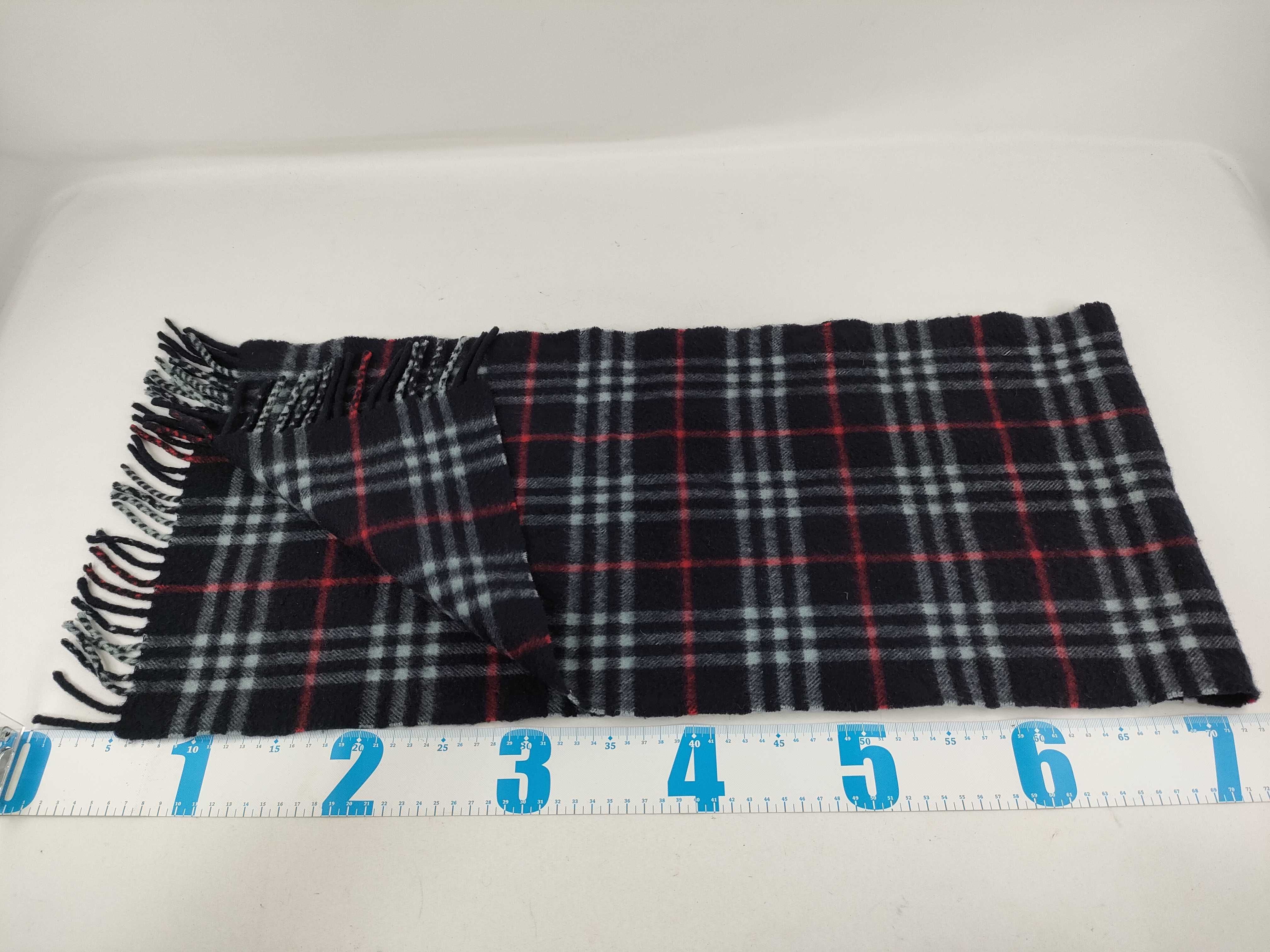 Cashmere Scarf, Nova Check, Blue-Black, Other Accessories — view 5