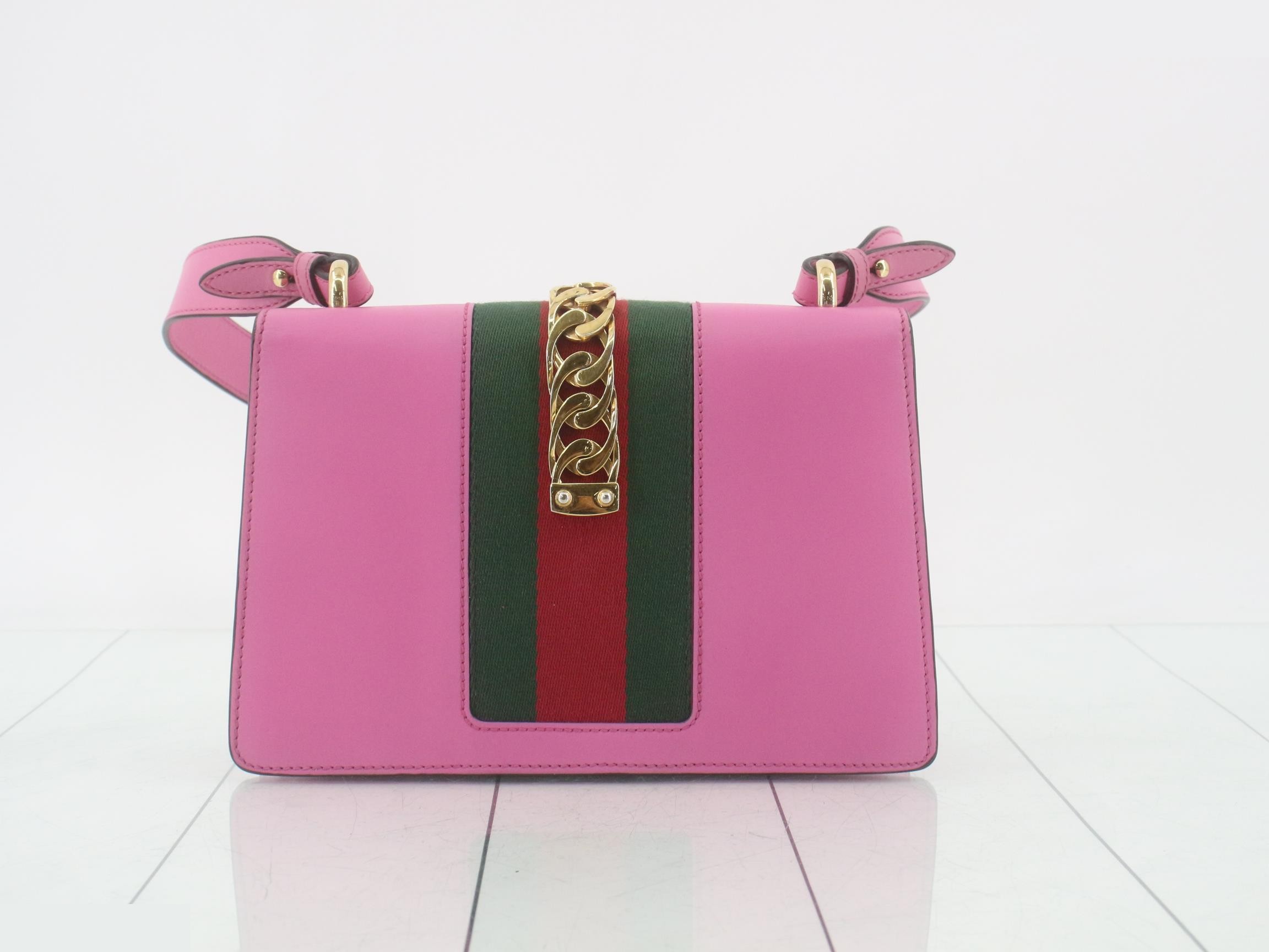 Sylvie Leather Shoulder Bag, Pink — view 2