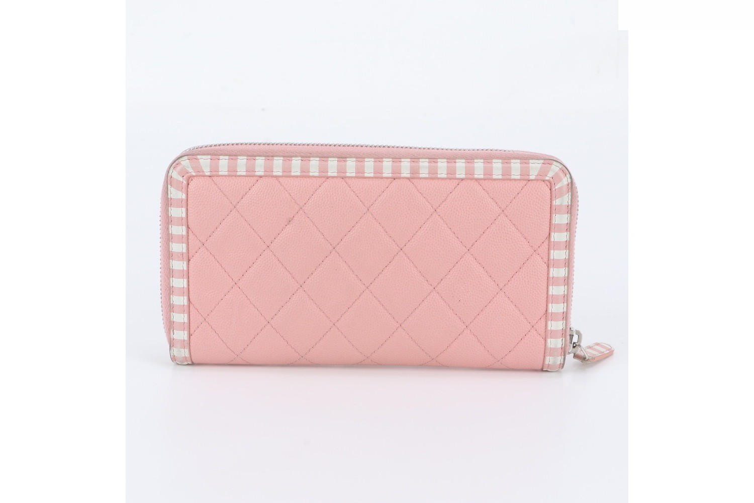 Serial sticker included Caviar skin leather CC filigree long wallet — view 2