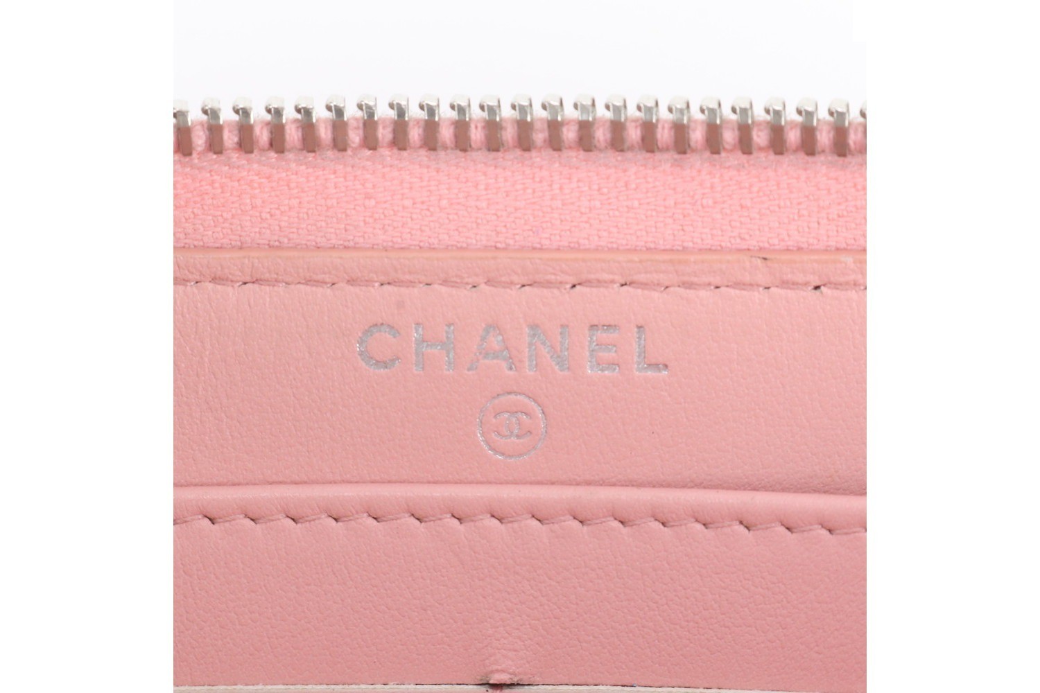 Serial sticker included Caviar skin leather CC filigree long wallet — view 11